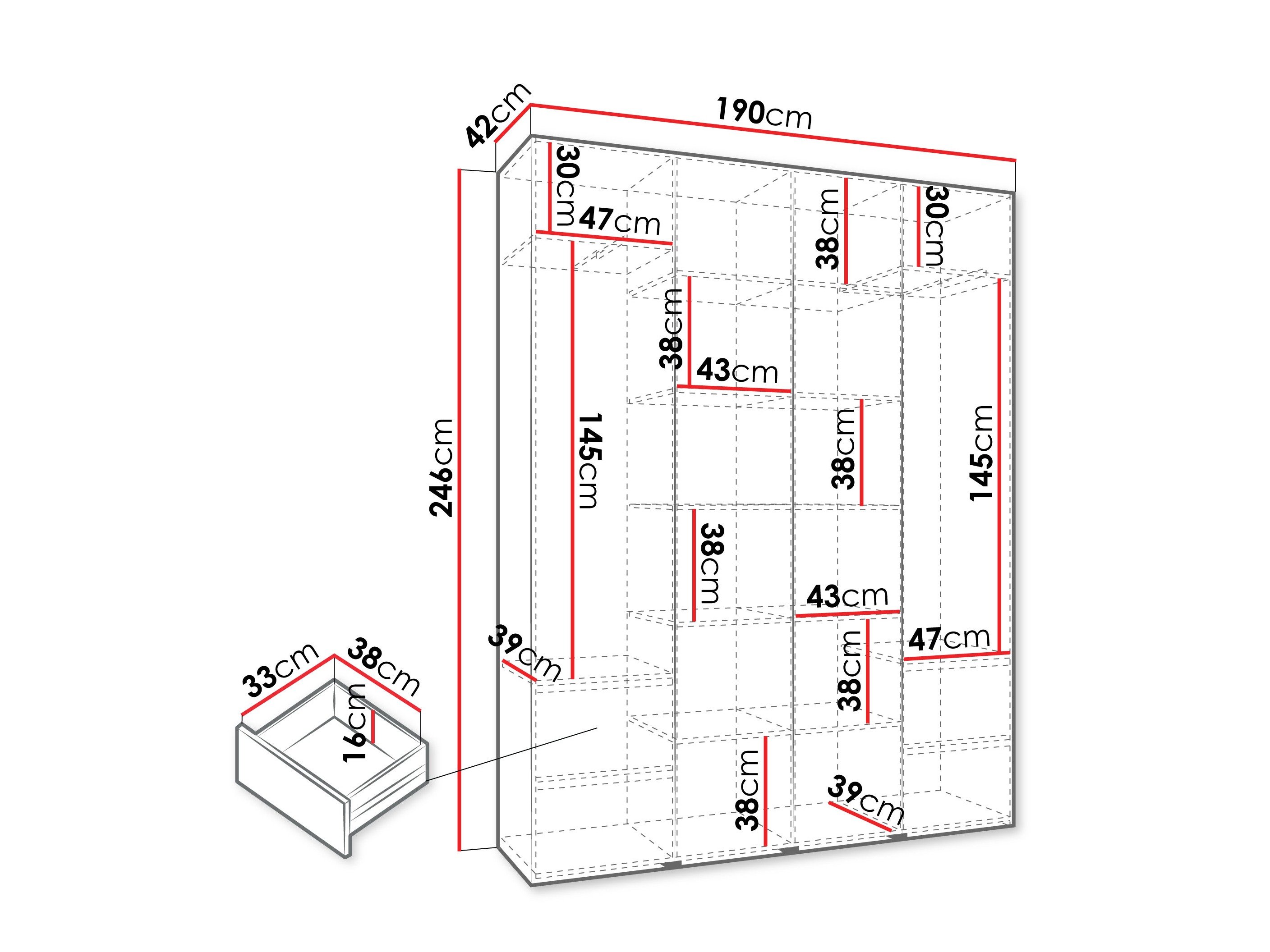 Armoire Hartford 570 (Cachemire)