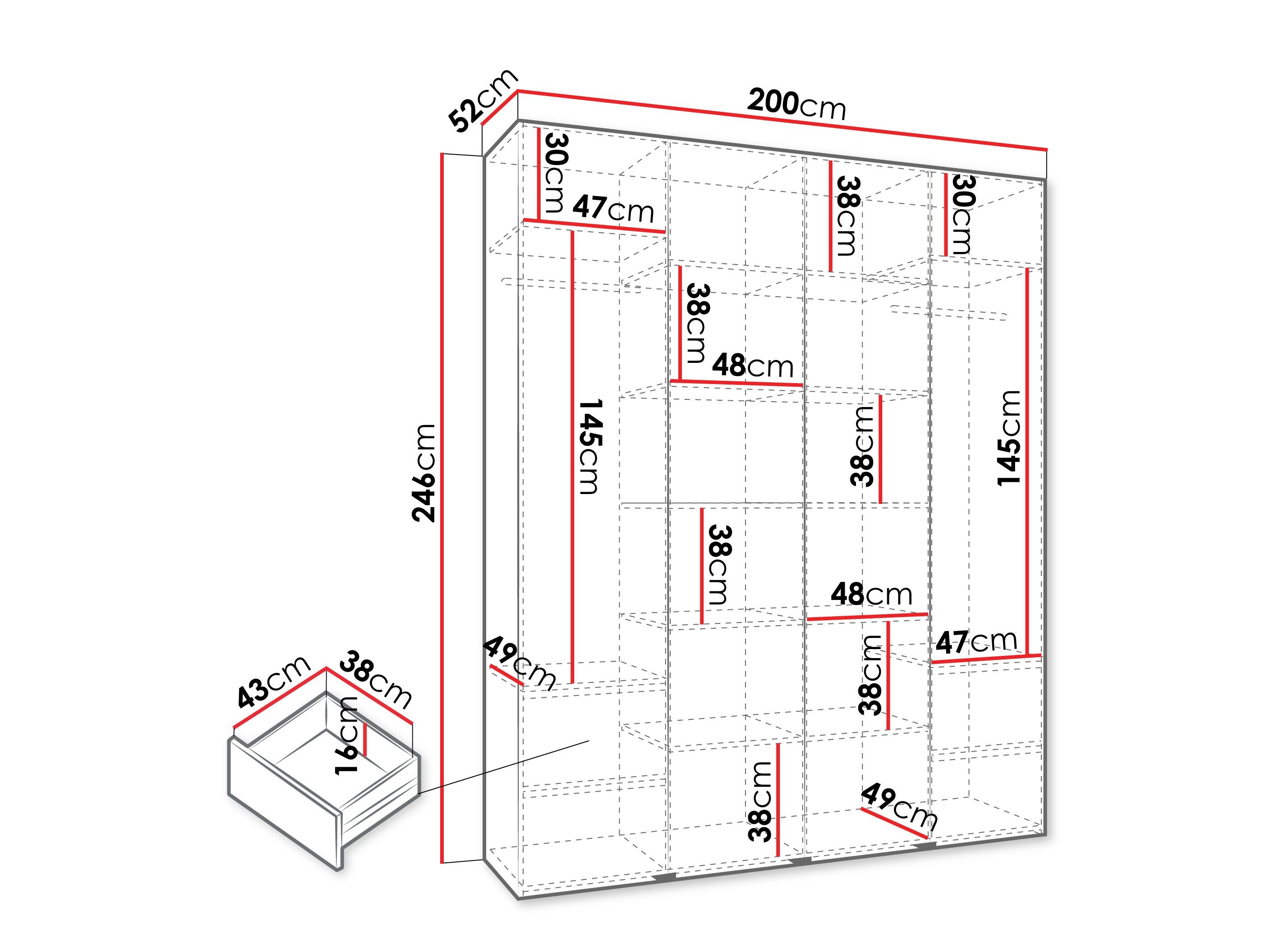 Armoire Hartford 570 (Cachemire)