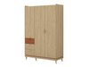 Armoire Fertalu 100 (Chêne + Orange)