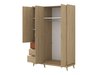 Armoire Fertalu 100 (Chêne + Orange)