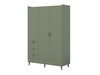 Armoire Fertalu 100 (Vert + Chêne)