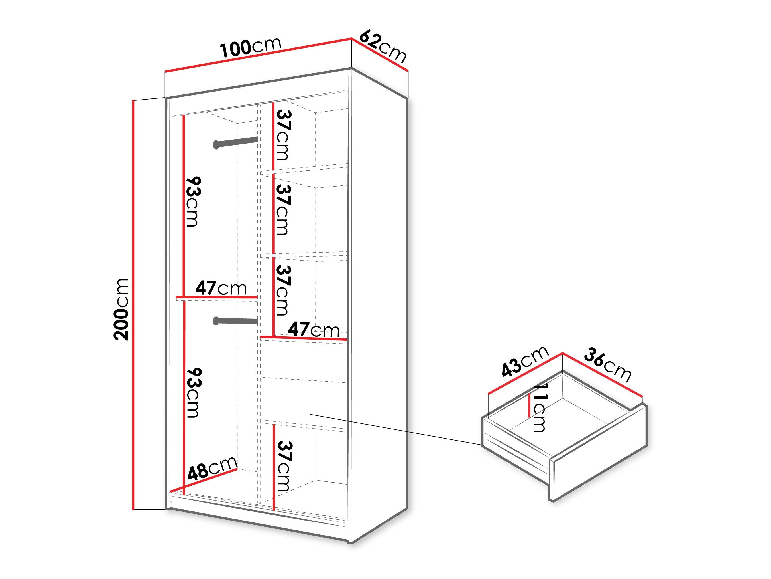 Armoire Hartford 578 (Blanc)