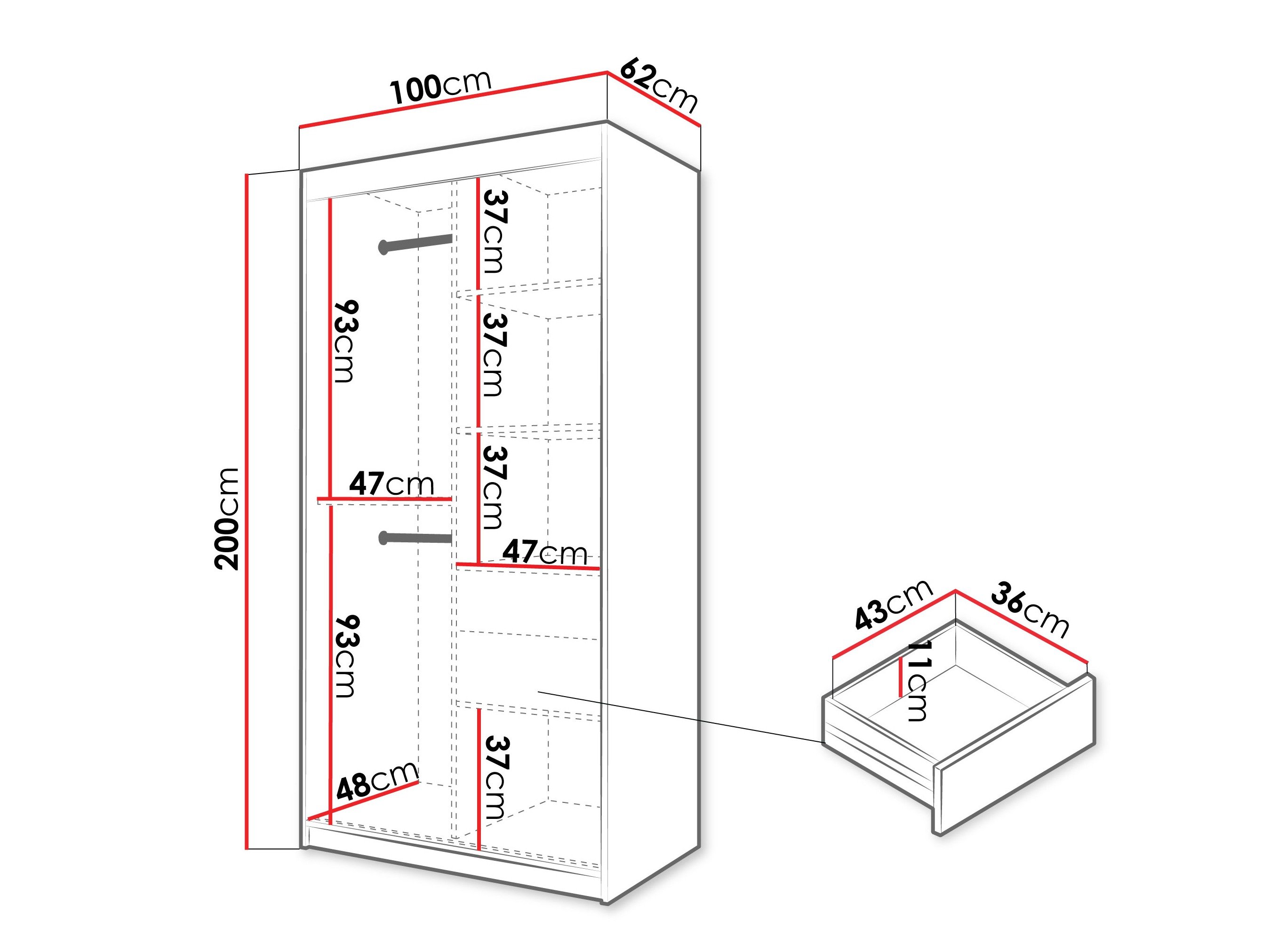 Armoire Hartford 578 (Cachemire)