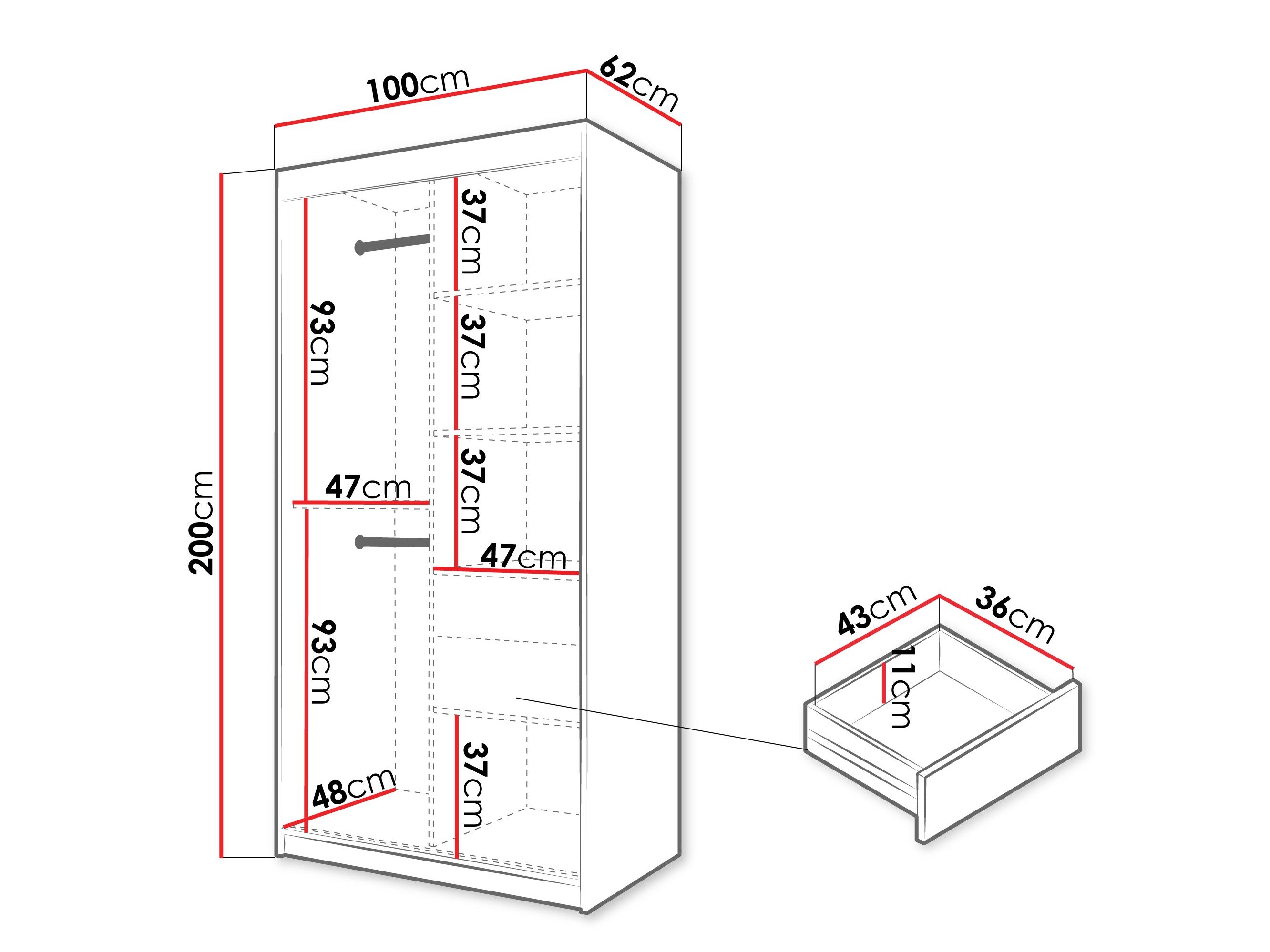 Armoire Hartford 578 (Chêne Artisan)
