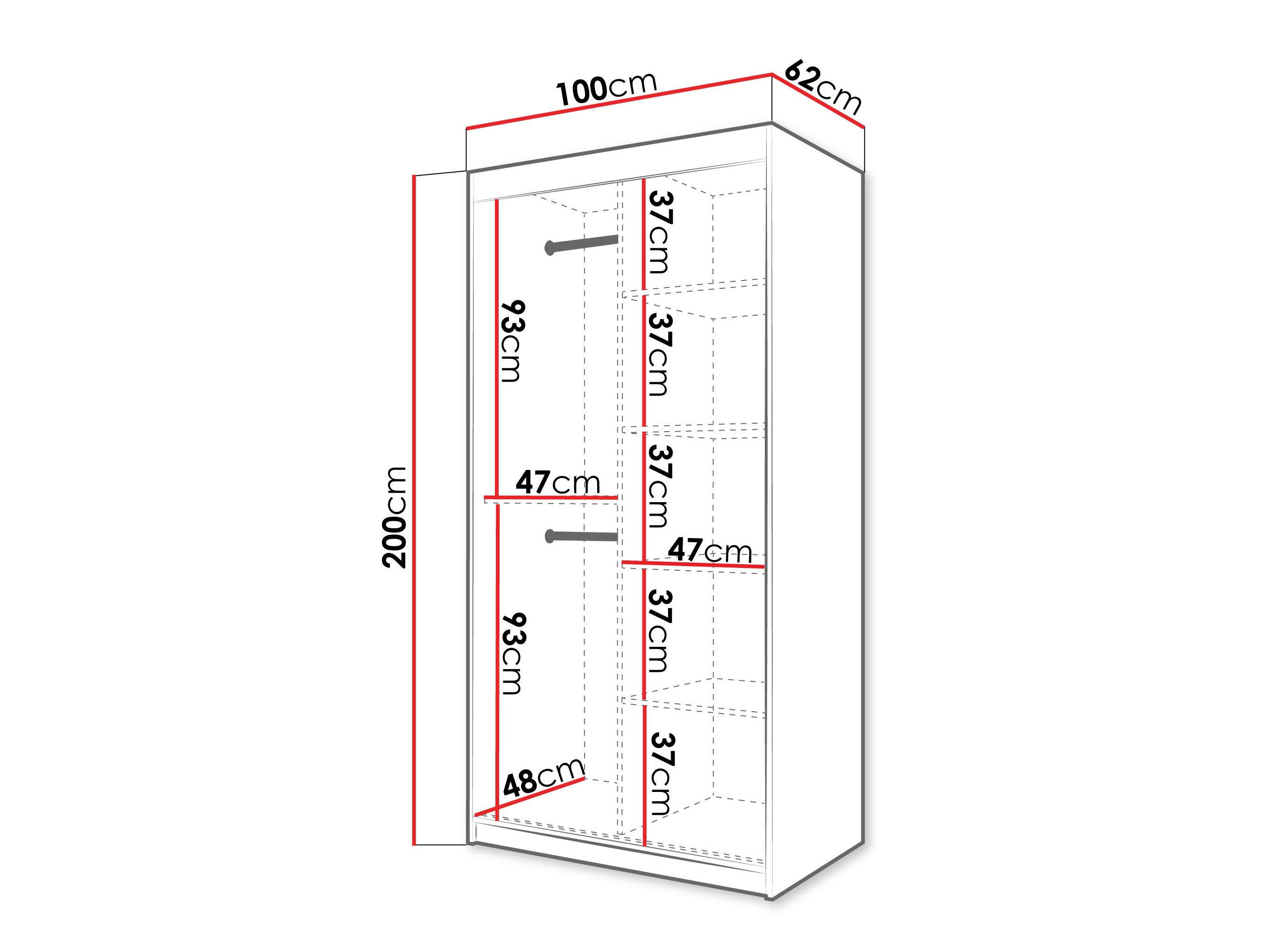 Armoire Hartford 578 (Noir)