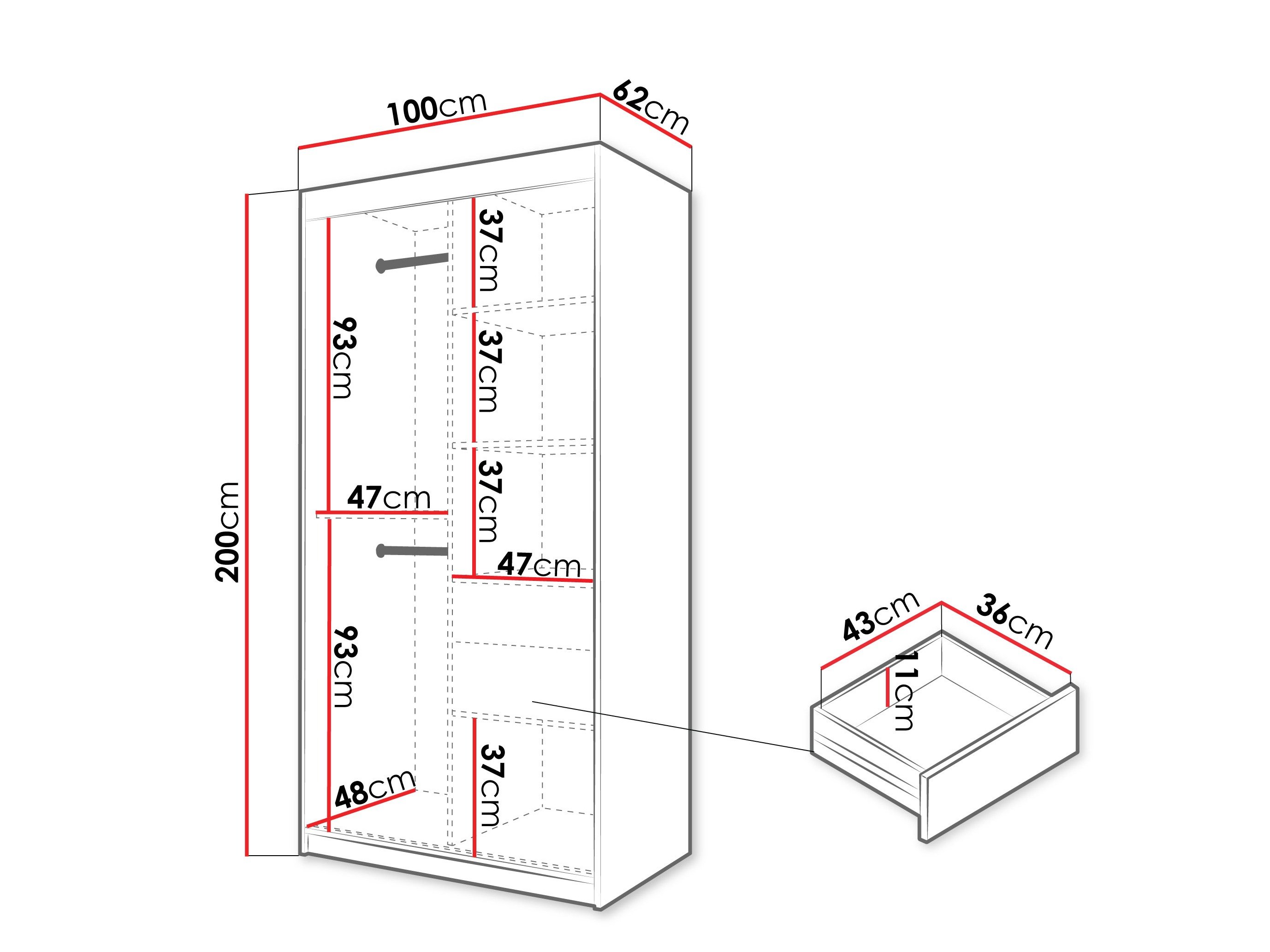 Armoire Hartford 578 (Sonoma chêne)
