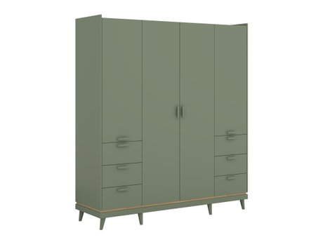 Armoire Fertalu 101 (Vert + Chêne)