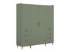 Armoire Fertalu 101 (Vert + Chêne)