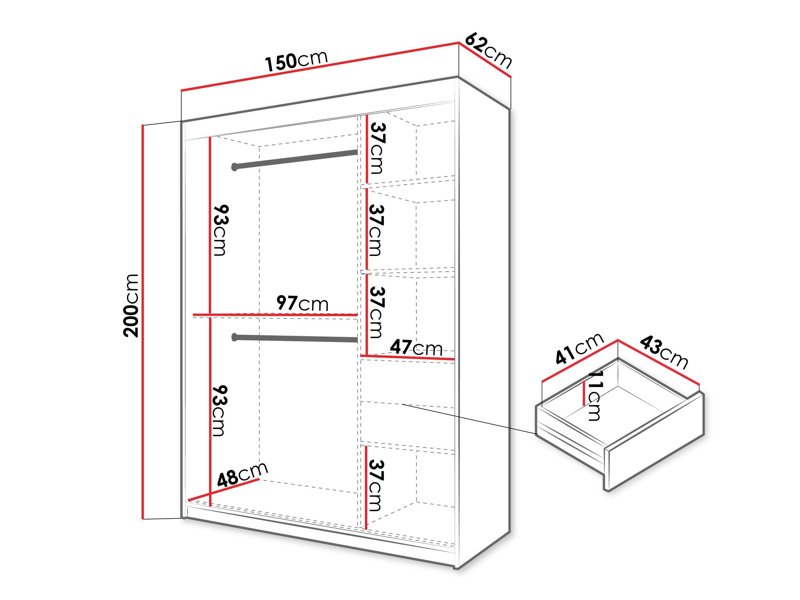 Armoire Hartford 578 (Blanc)