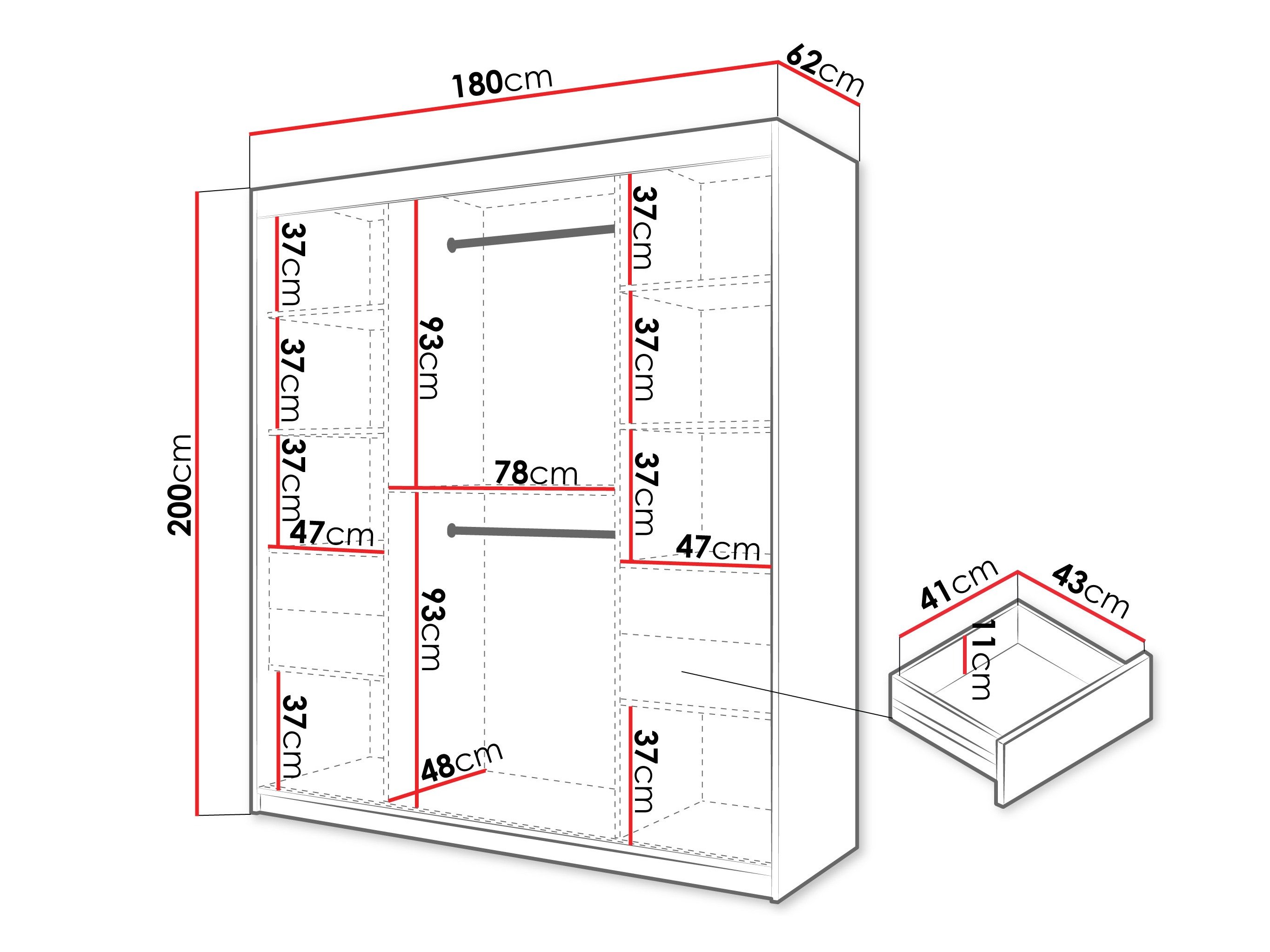 Armoire Hartford 578 (Blanc)