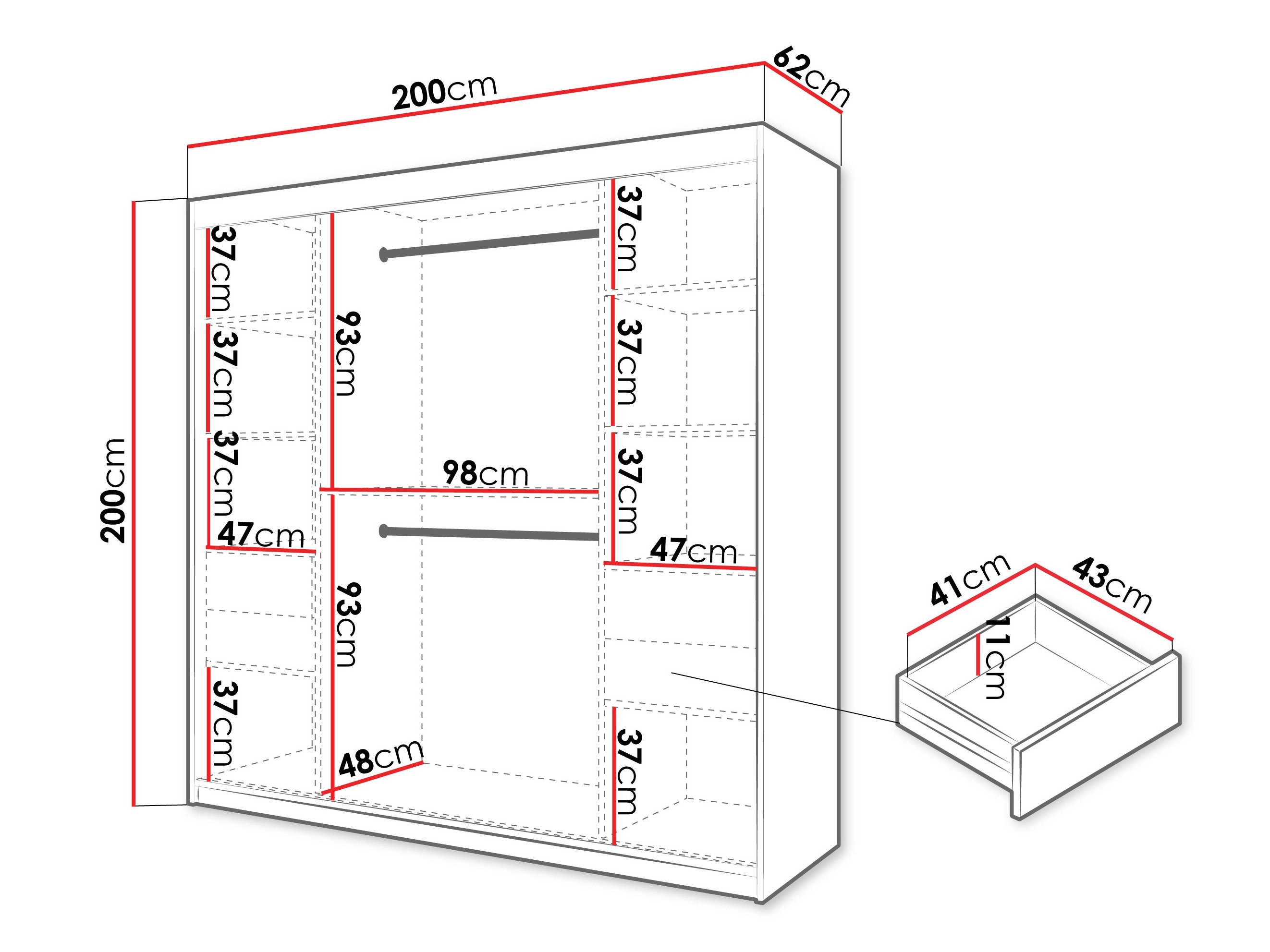 Armoire Hartford 578 (Blanc)