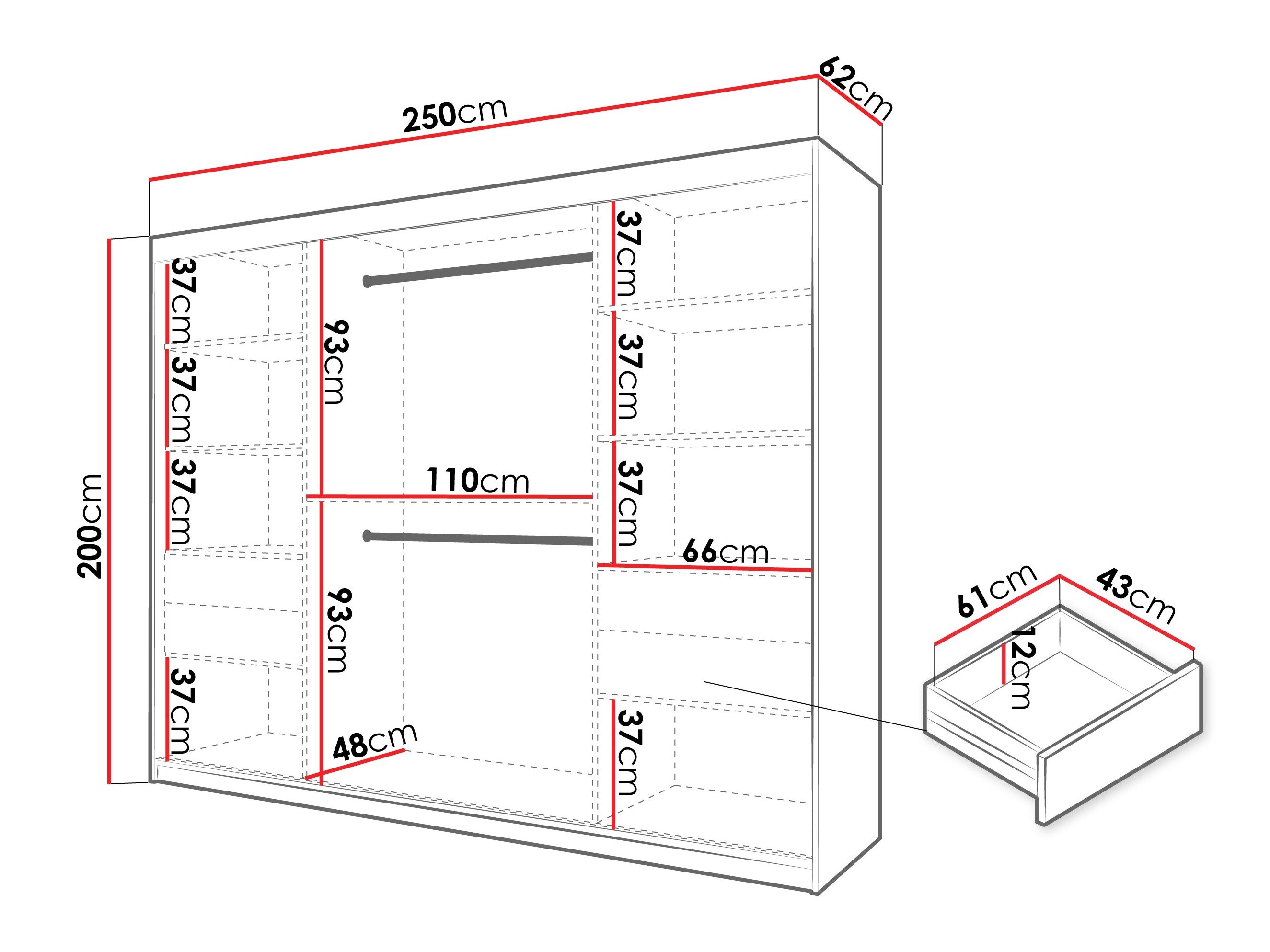 Armoire Hartford 578 (Blanc)