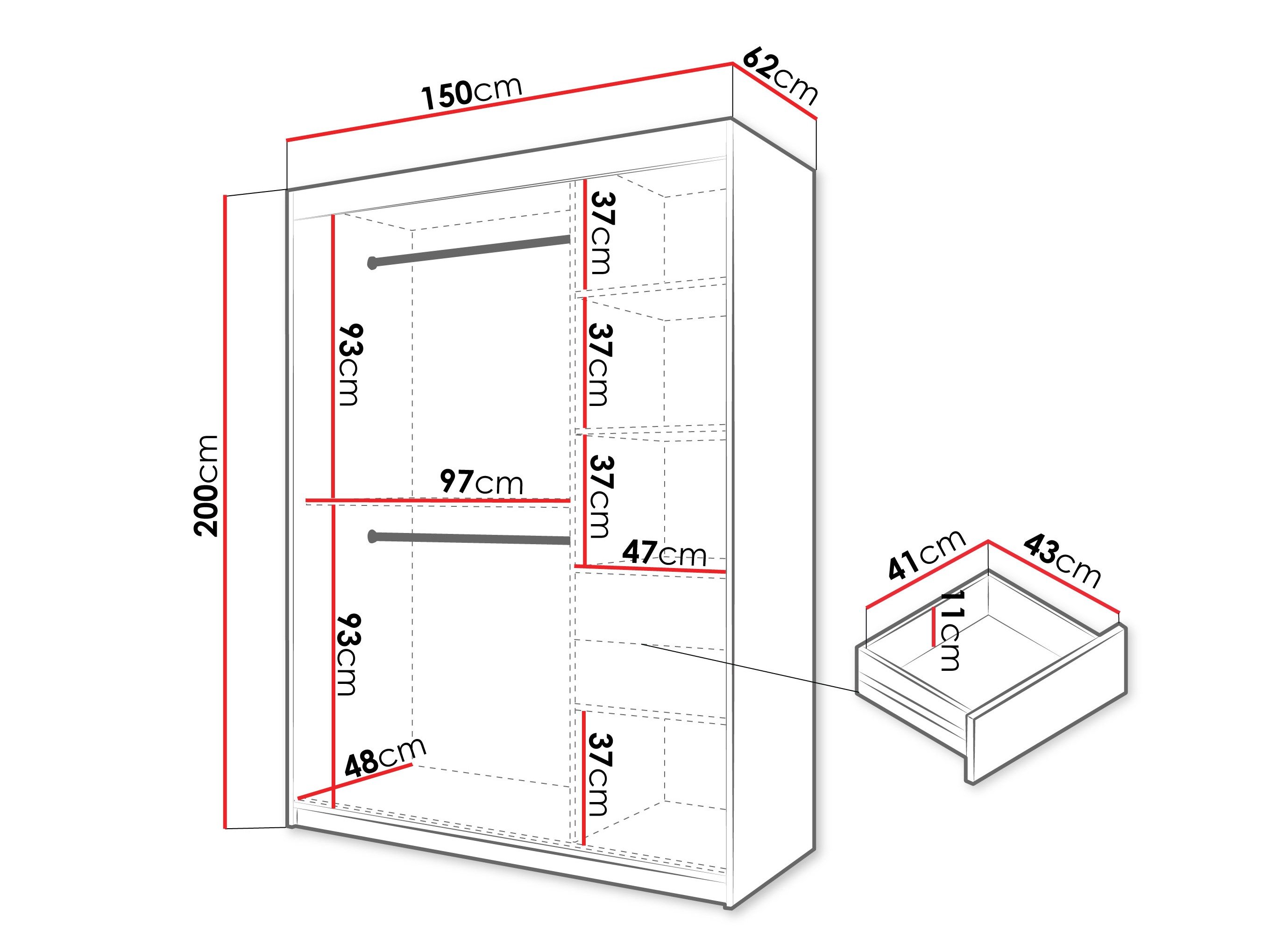Armoire Hartford 578 (Cachemire)