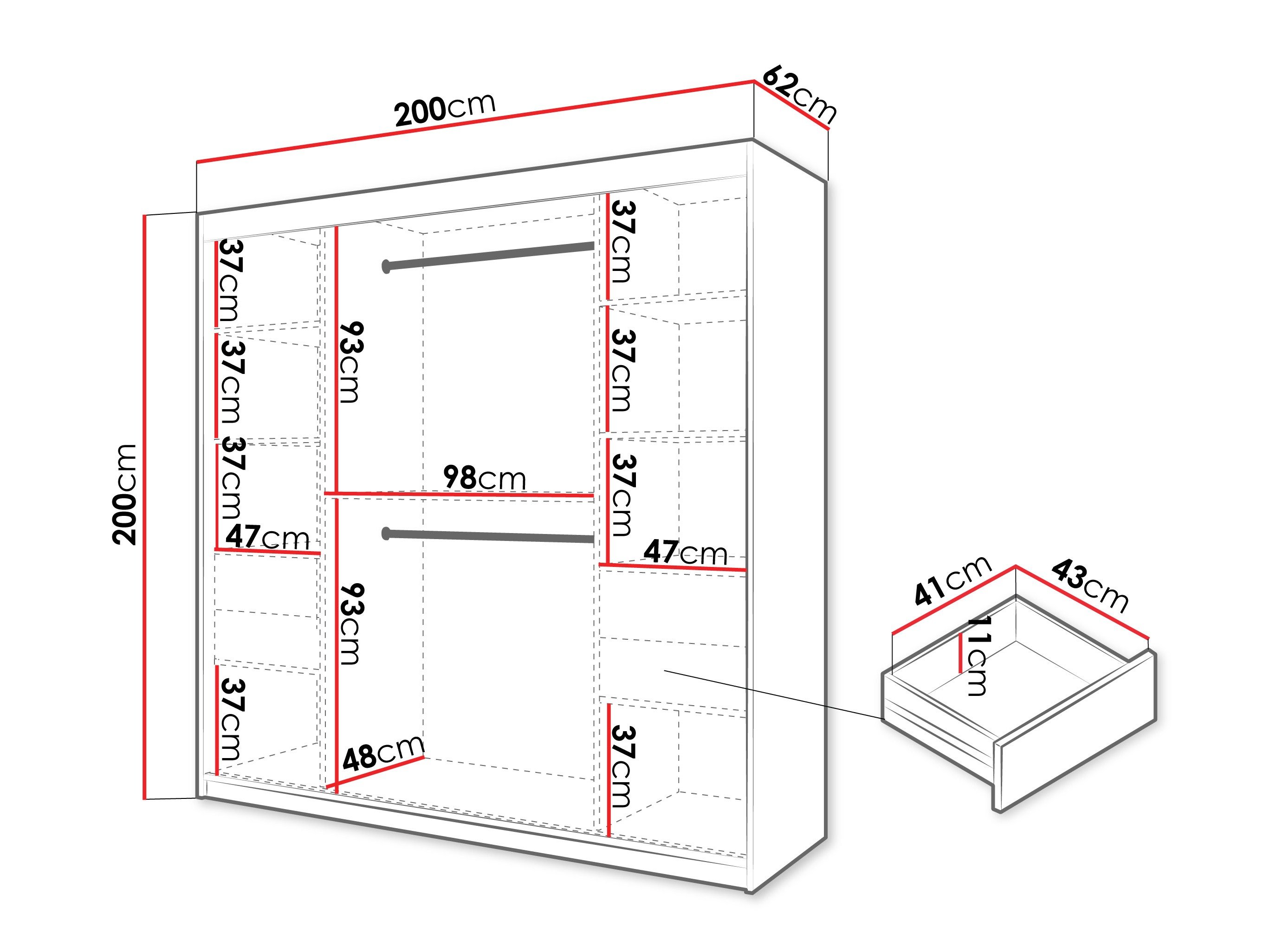 Armoire Hartford 578 (Cachemire)