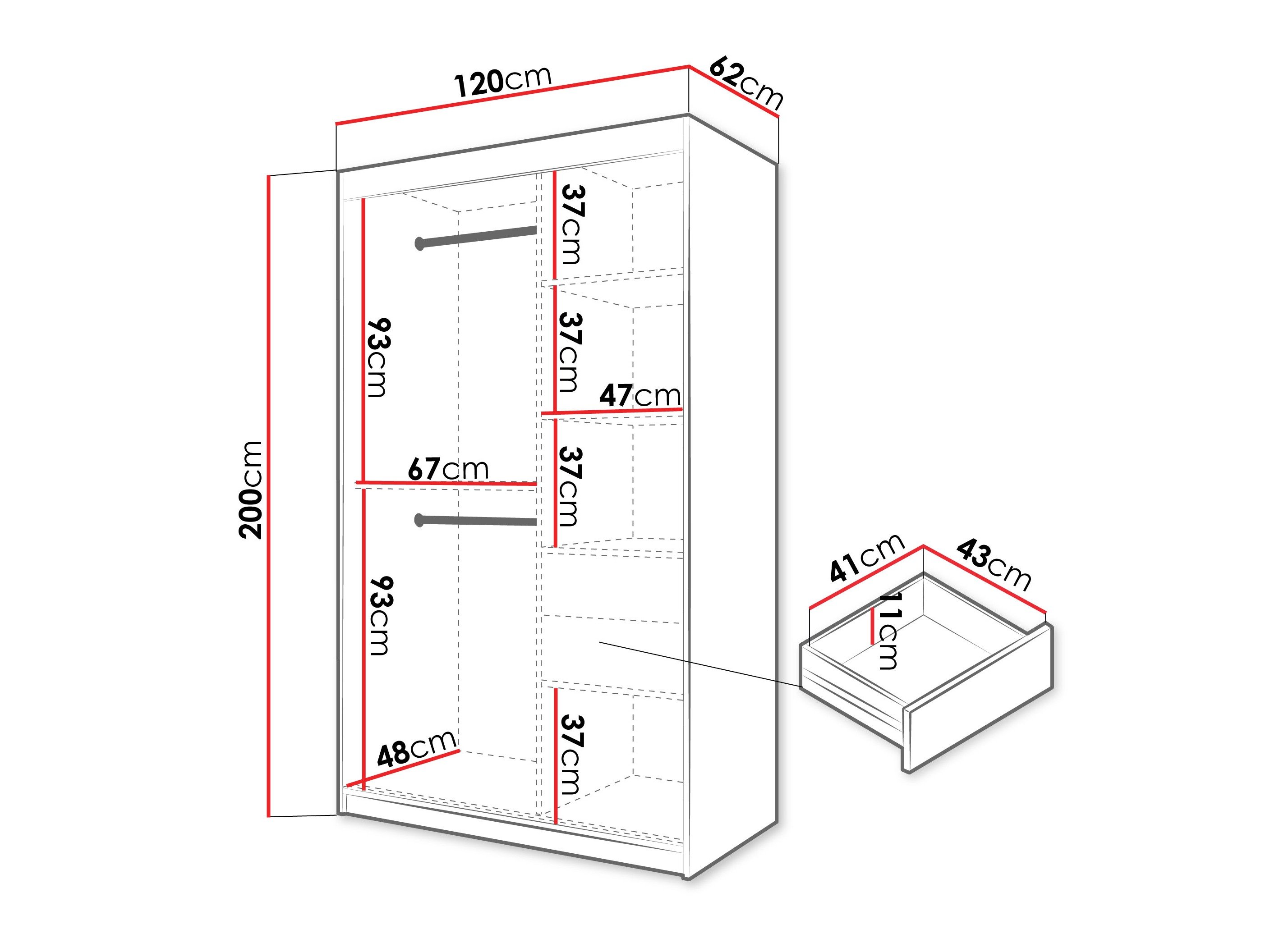 Armoire Hartford 578 (Chêne Artisan)