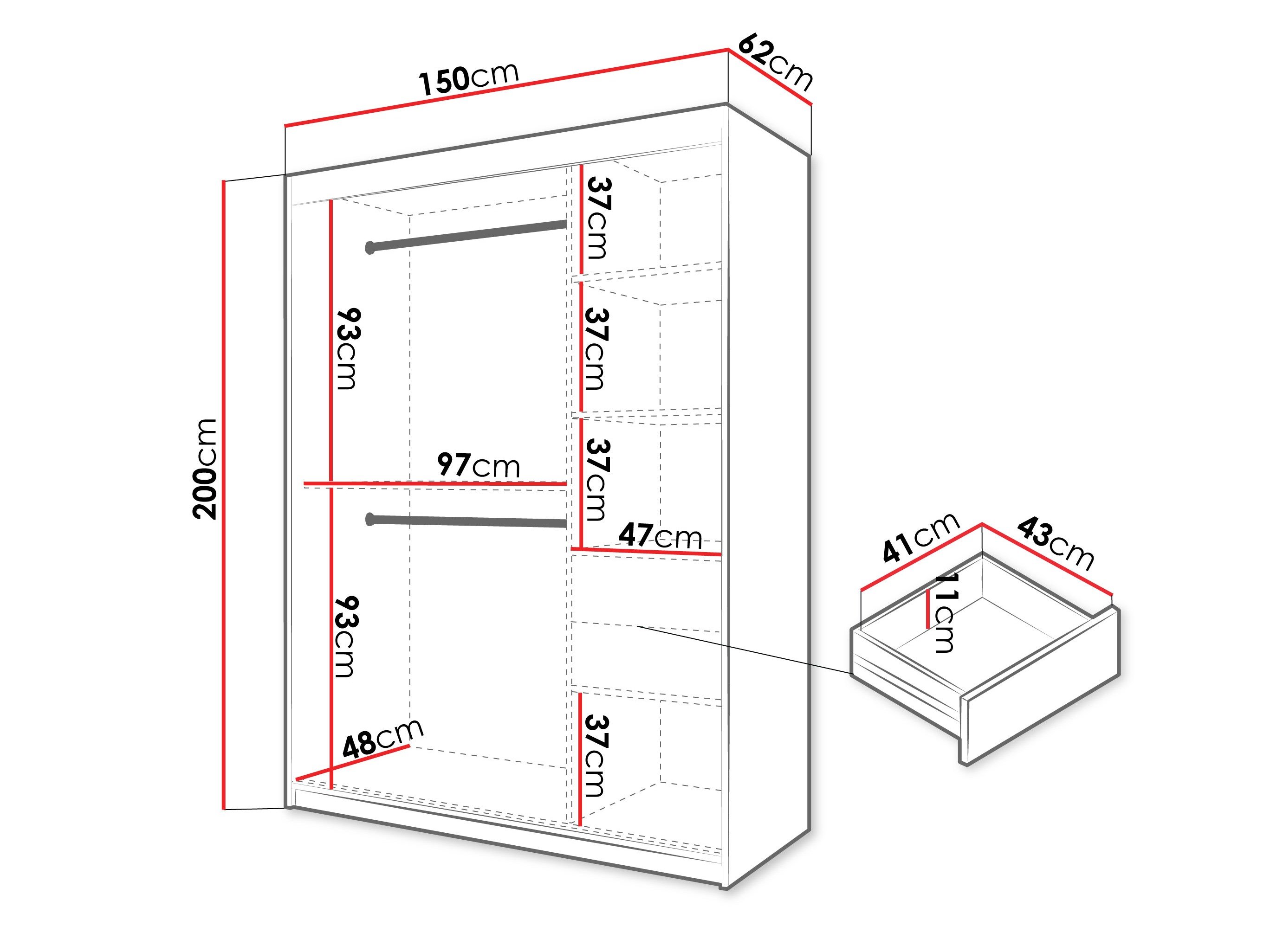 Armoire Hartford 578 (Chêne Artisan)
