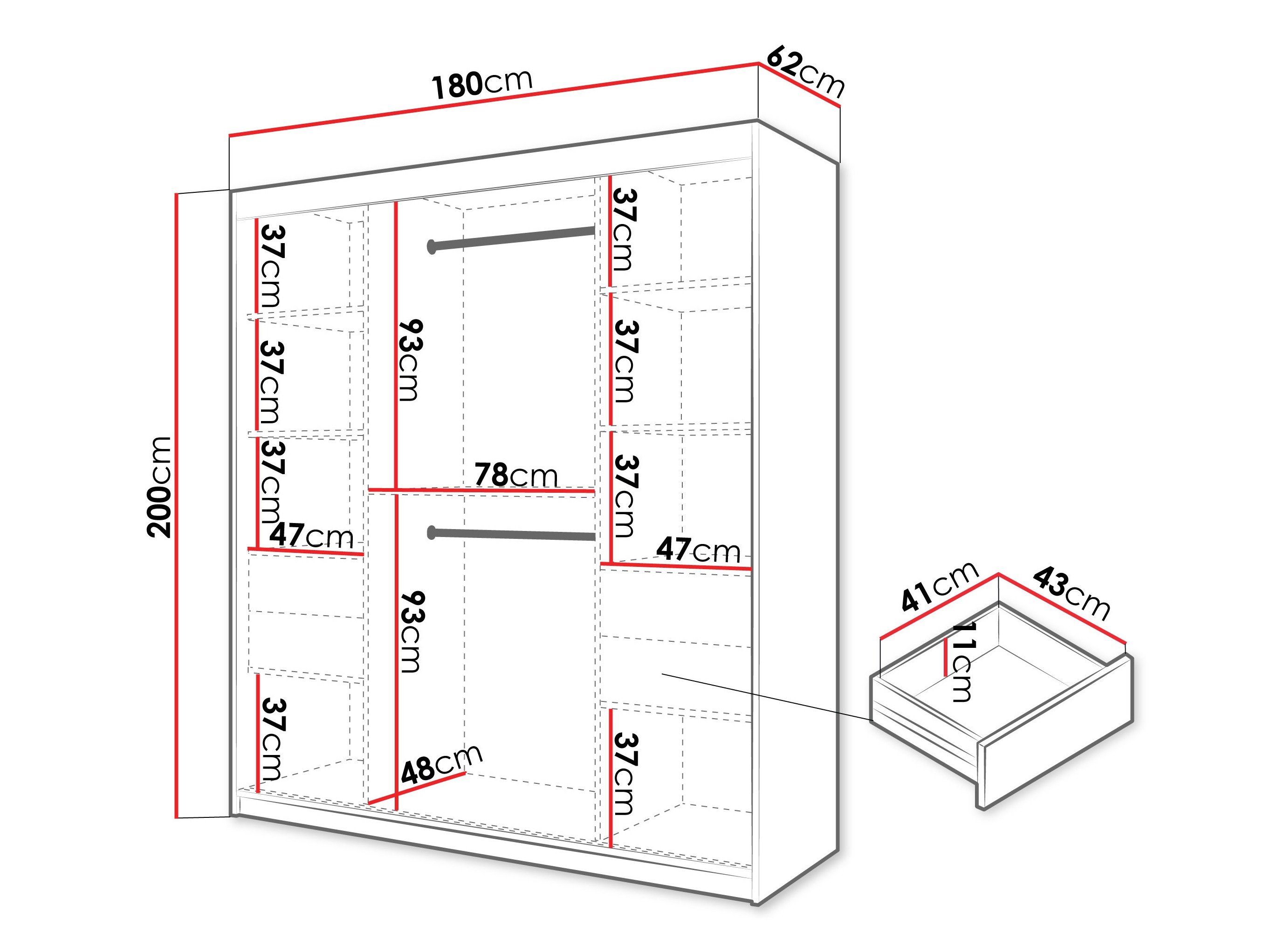 Armoire Hartford 578 (Chêne Artisan)