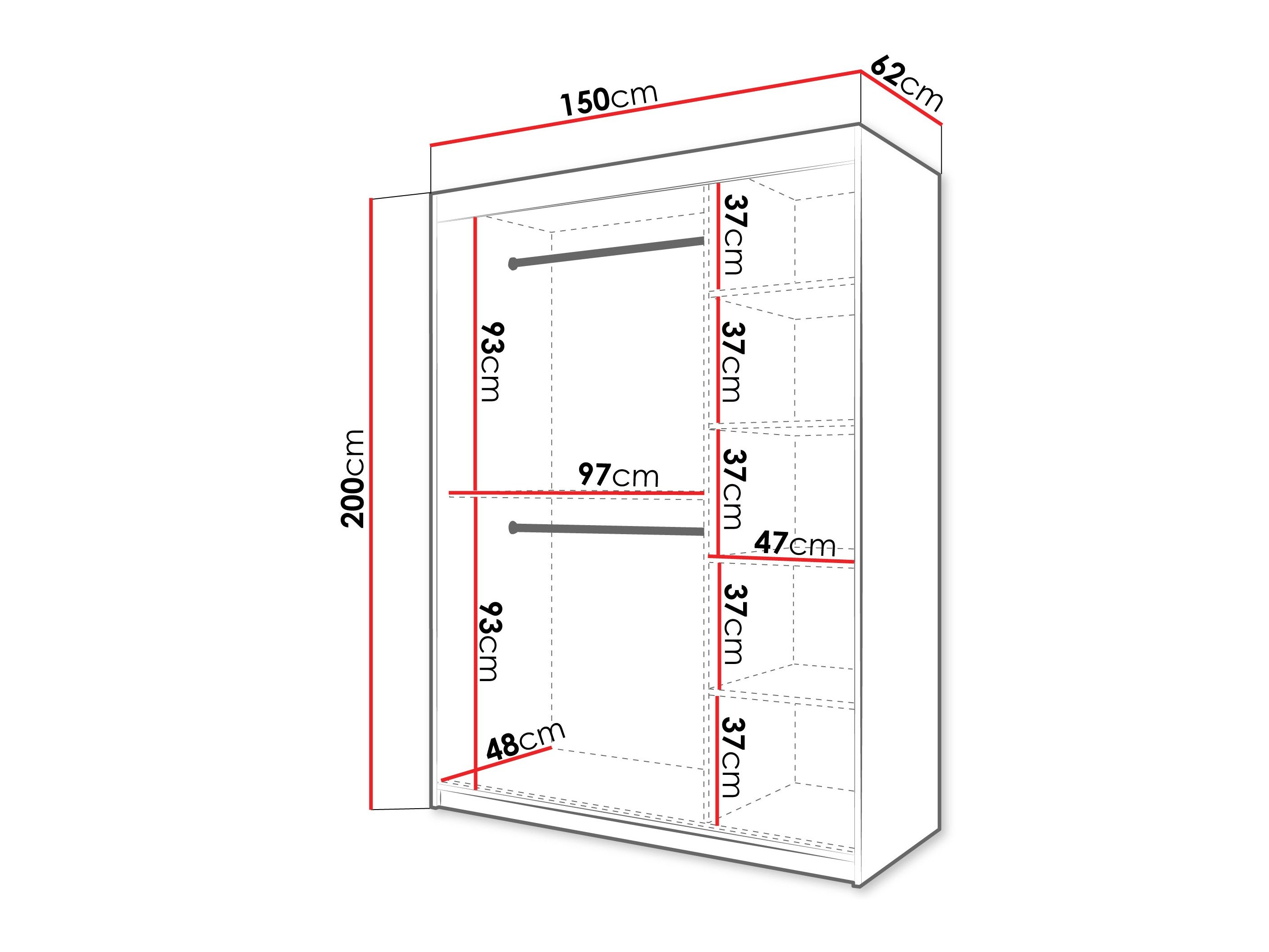 Armoire Hartford 578 (Noir)