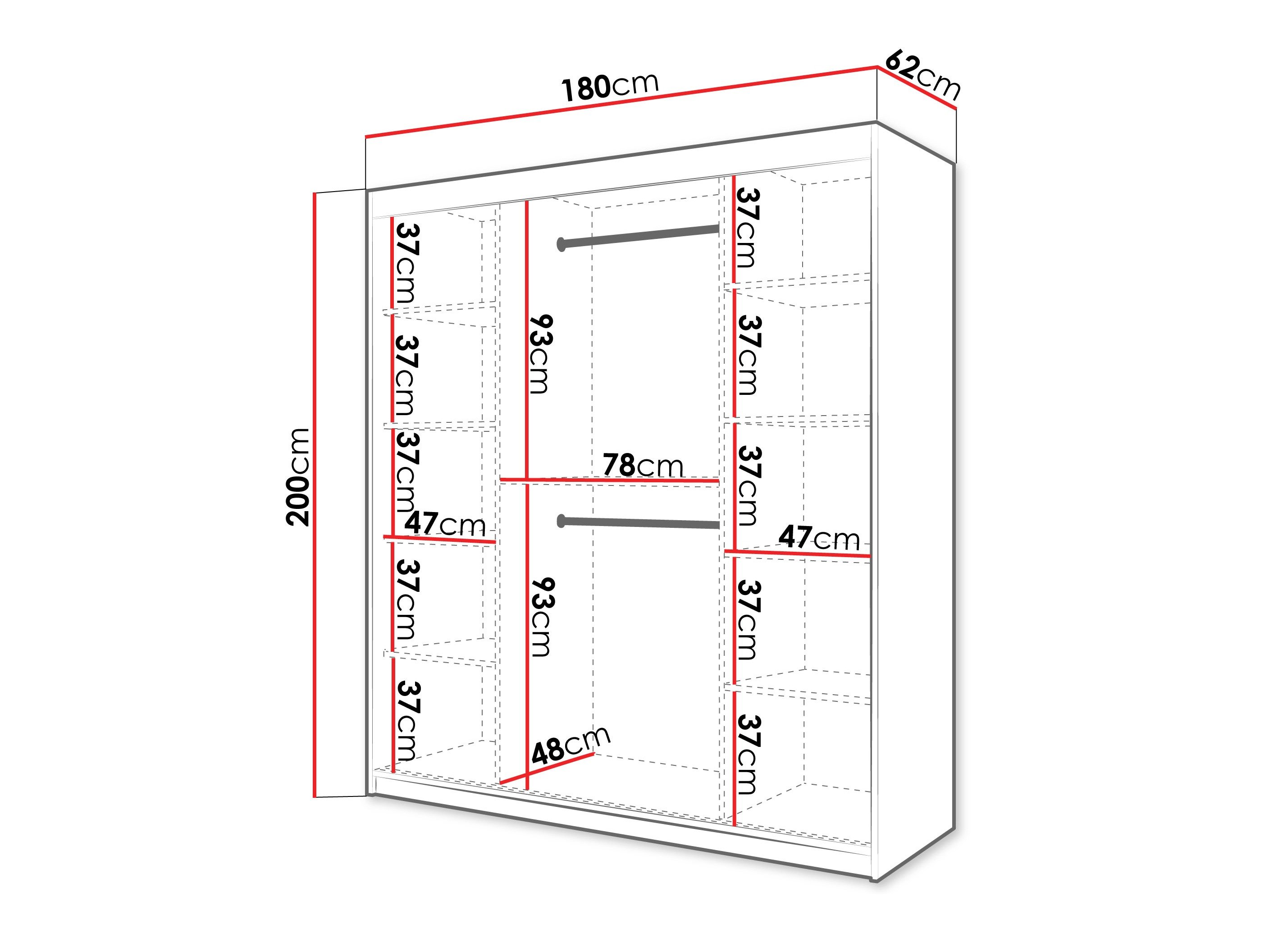 Armoire Hartford 578 (Noir)