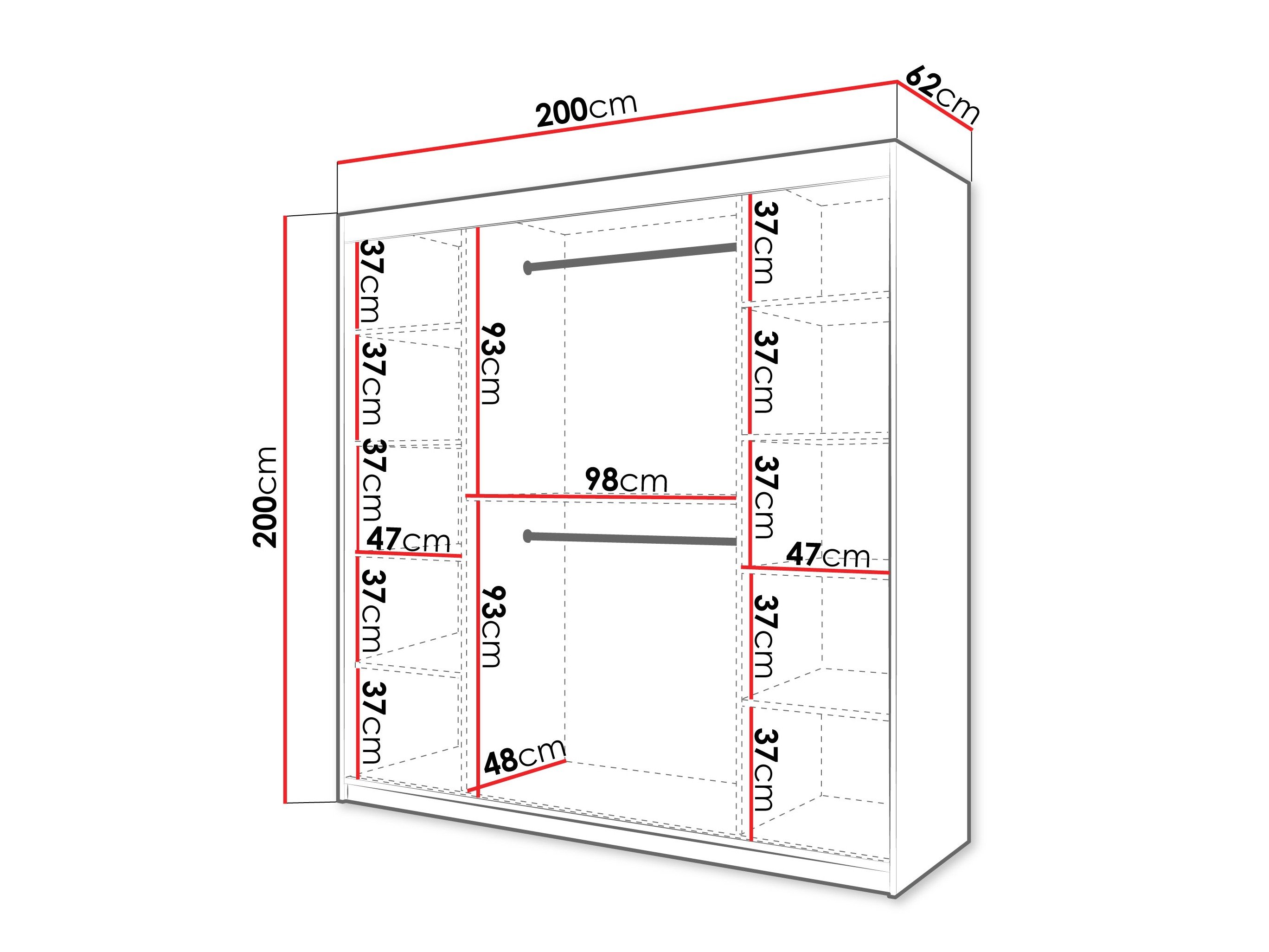 Armoire Hartford 578 (Noir)