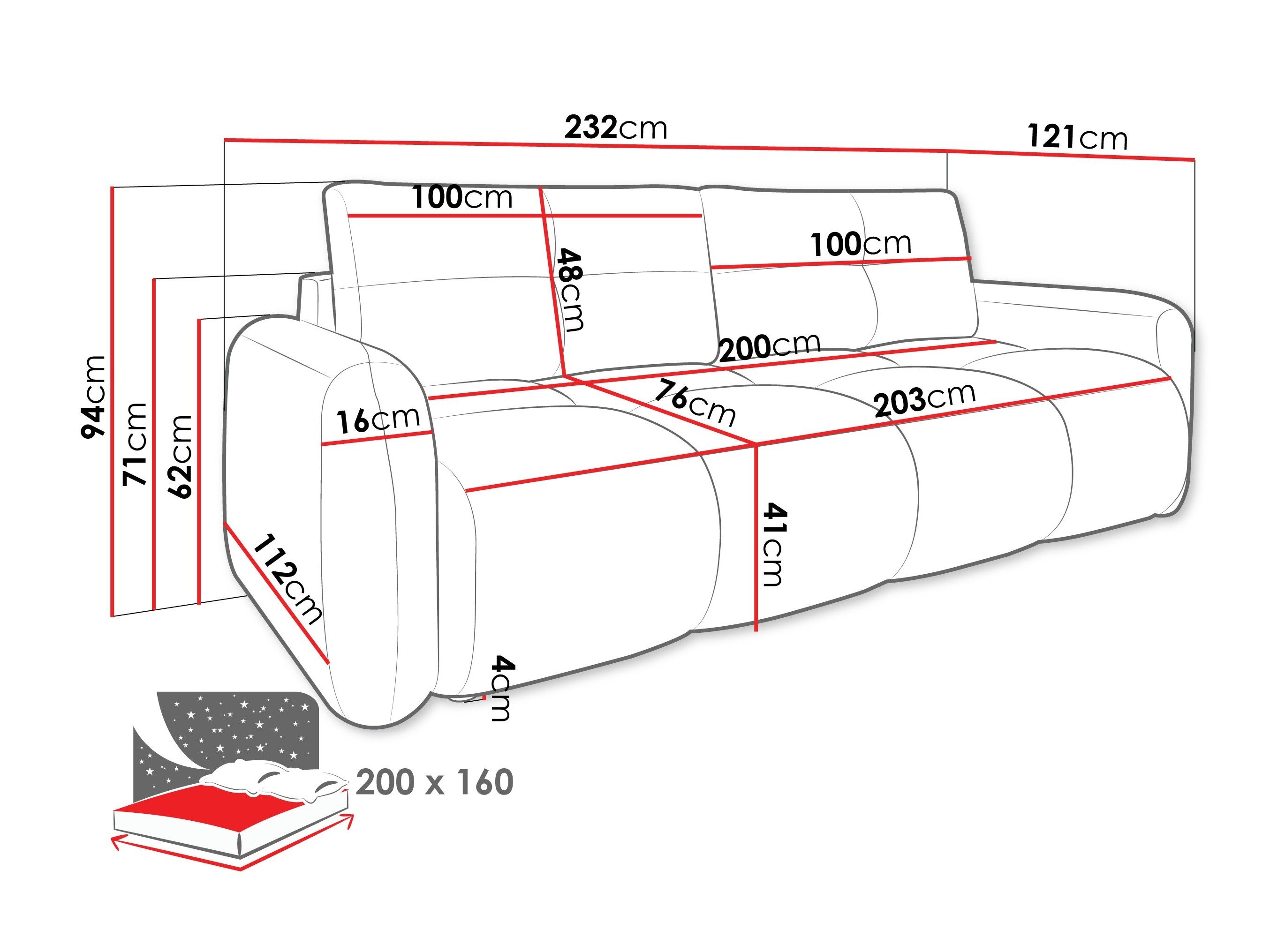 Canapé convertible Clinton 100 (Lambi 05)