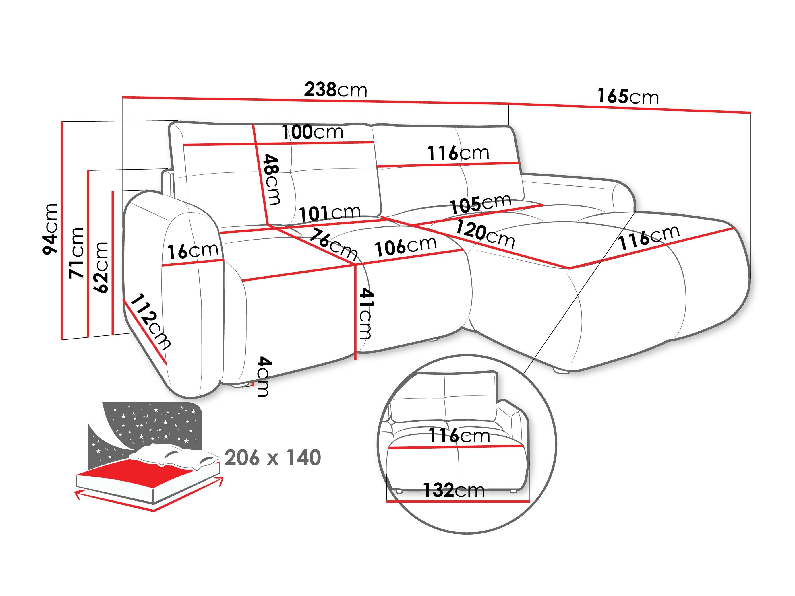 Canapé d'angle Clinton 101 (Lambi 06)