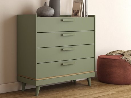 Commode Fertalu 104 (Vert + Chêne)