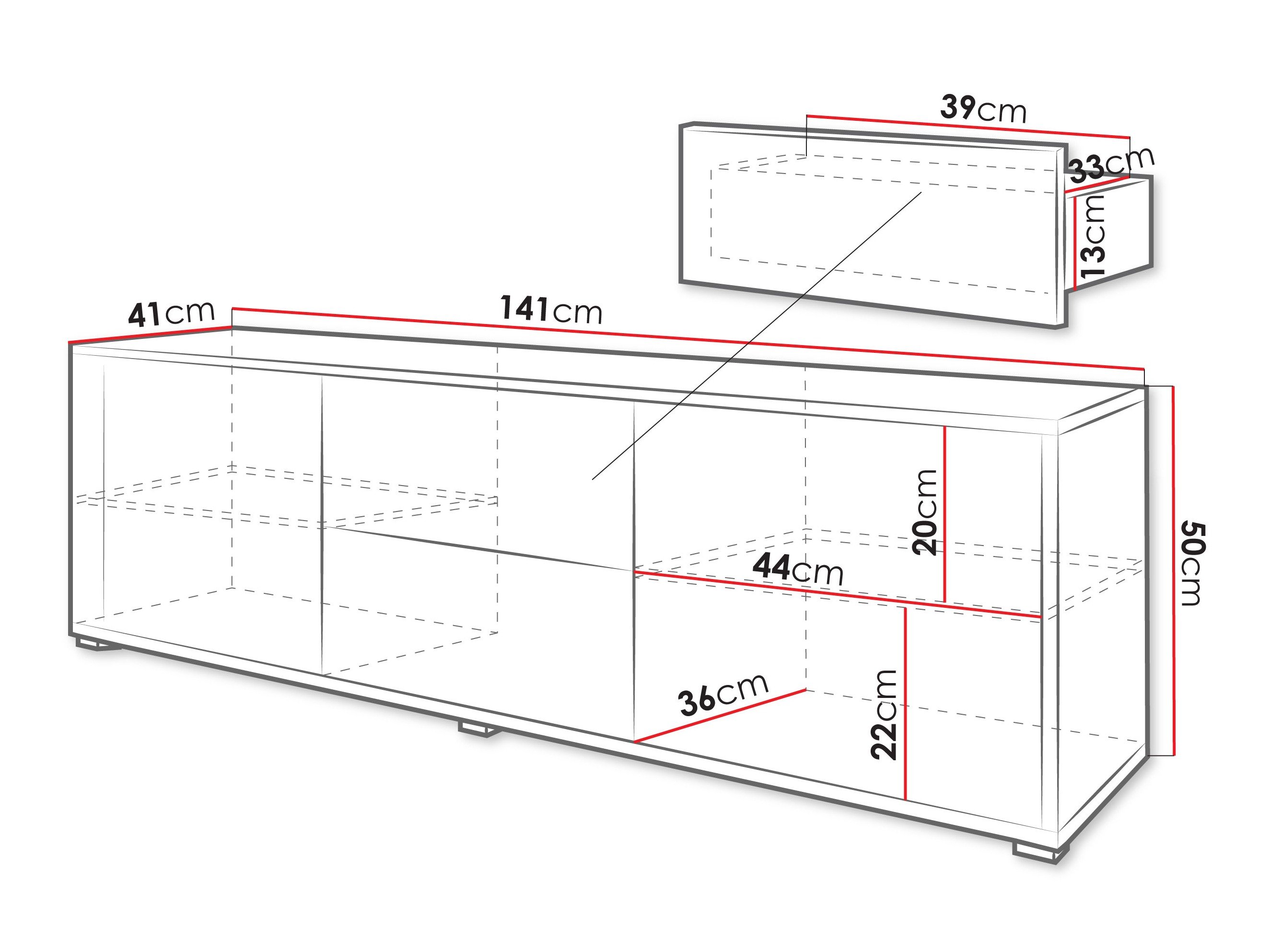 Meuble TV Comfivo Tutela (Chêne)