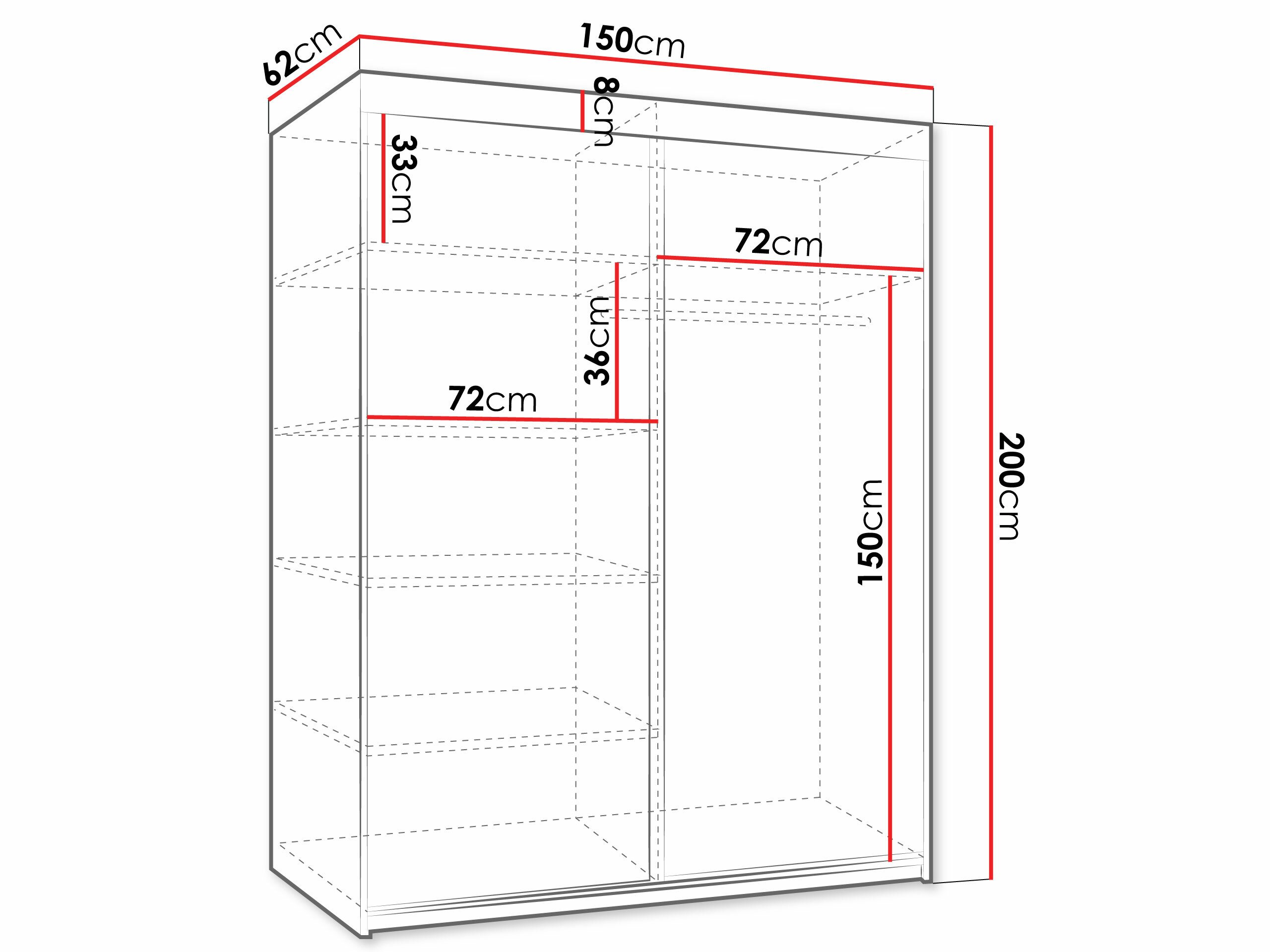 Armoire Dover 110 (Chêne sombre)