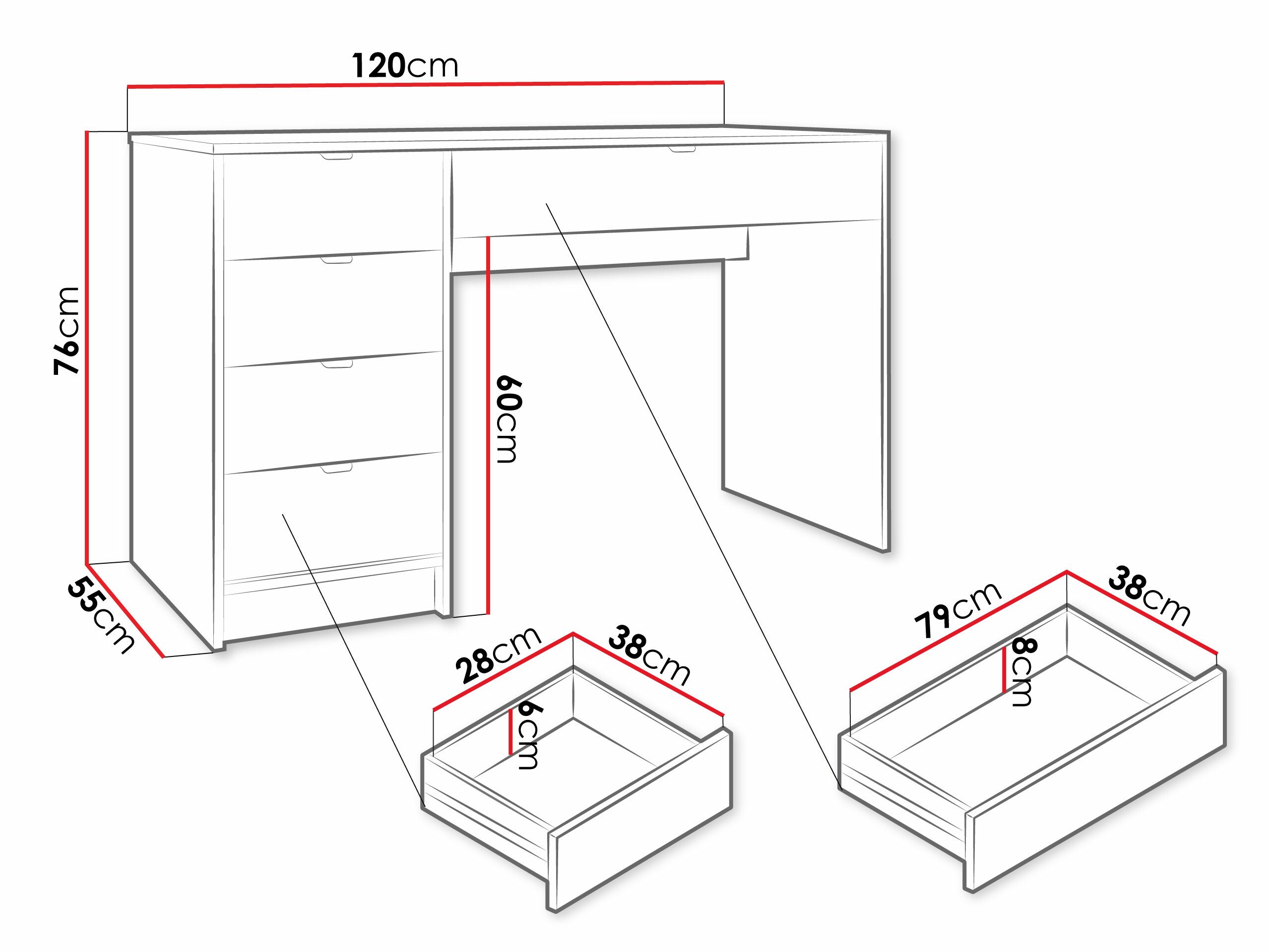 Bureau Comfivo Larmire 100 (Blanc)