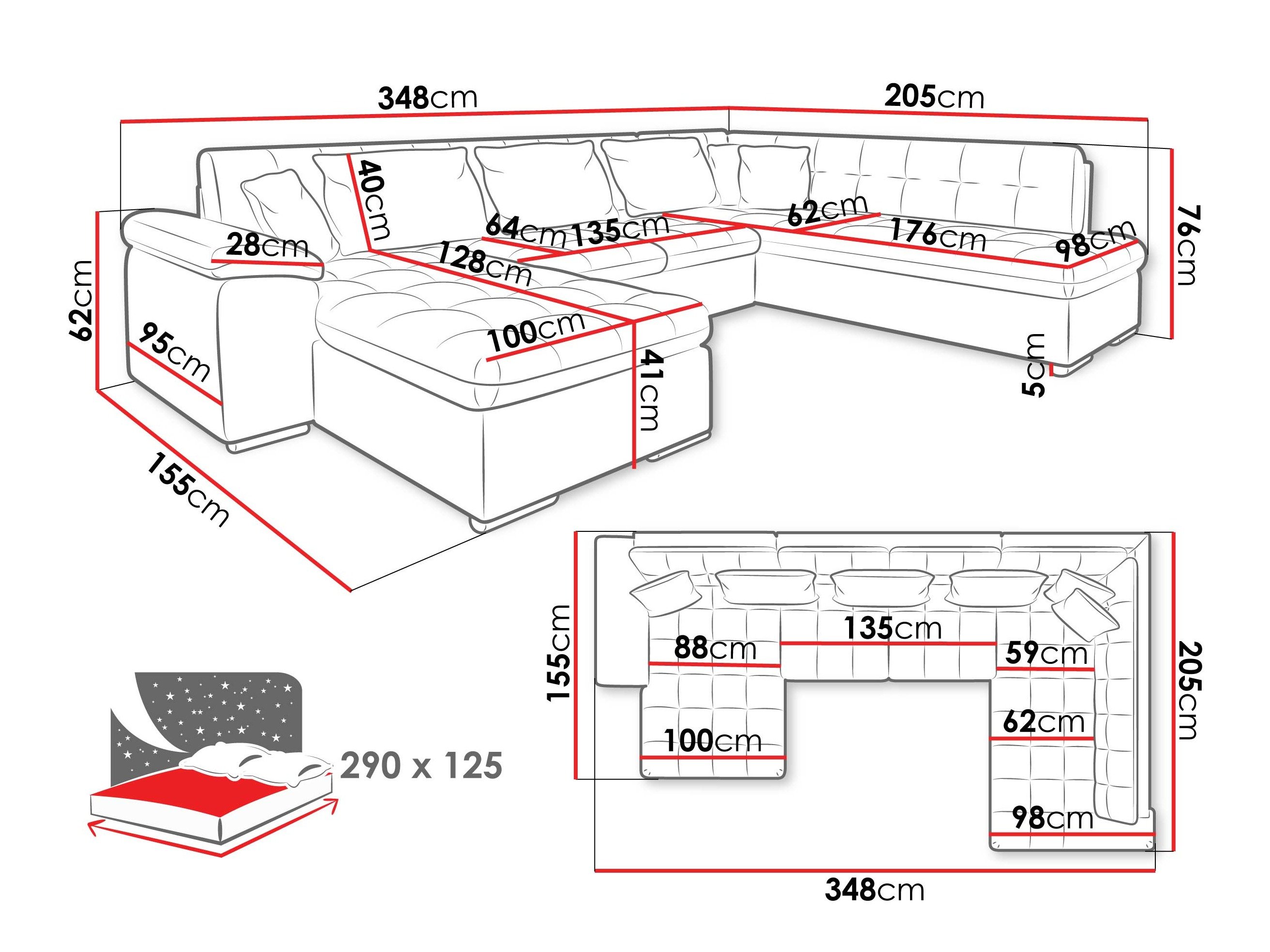 Canapé d'angle Comfivo Gemma VI (Manza 22)