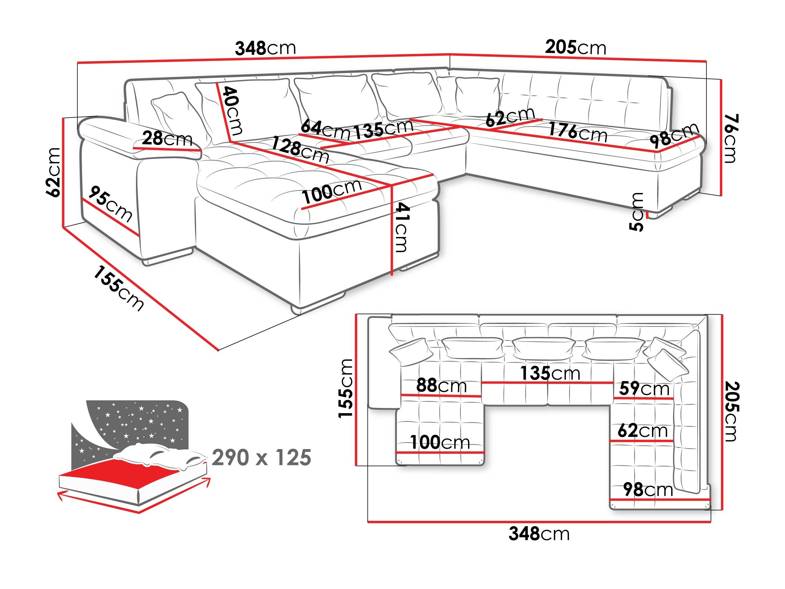 Canapé d'angle Comfivo Gemma VI (Manza 22)