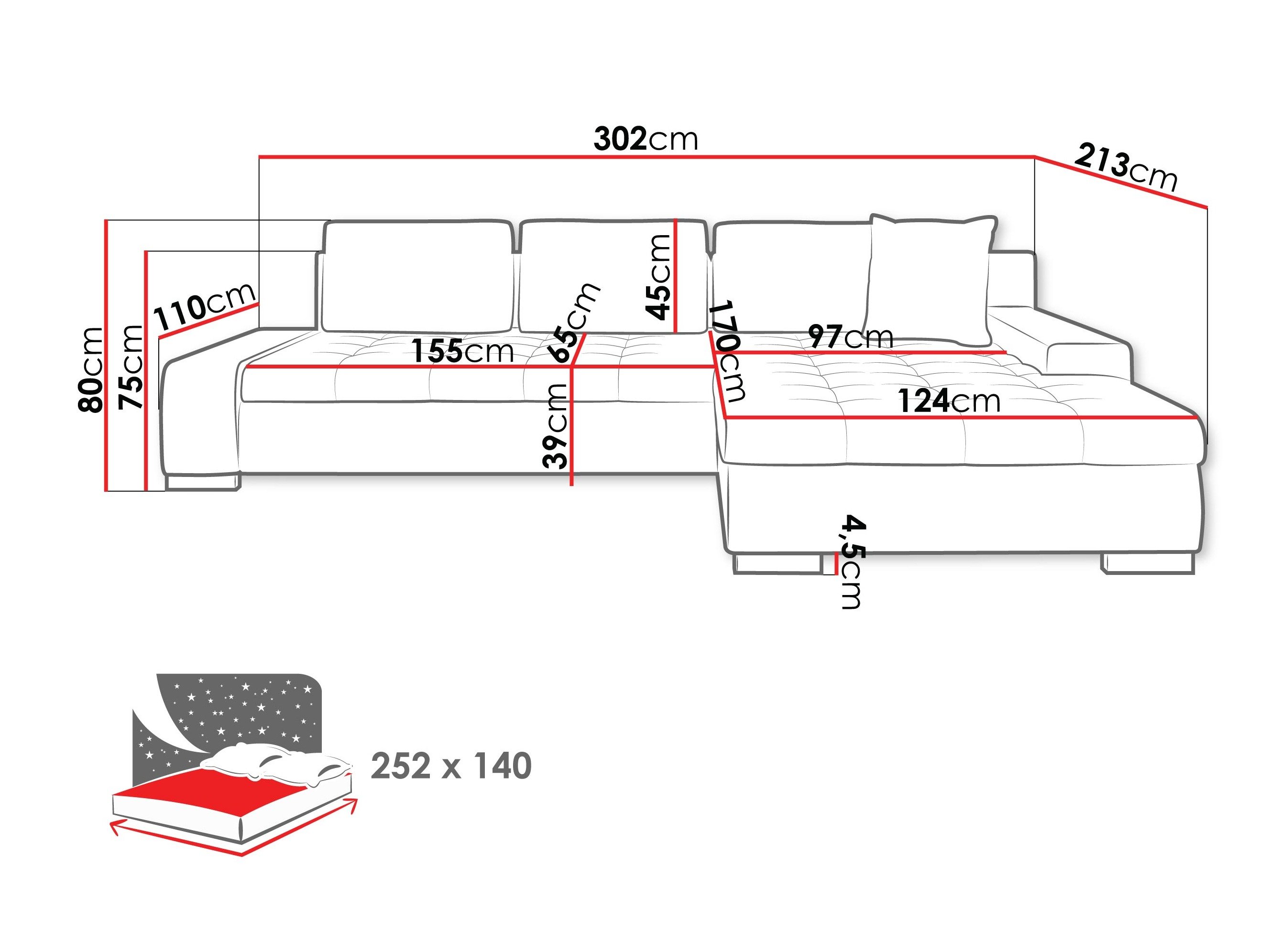 Canapé d'angle Comfivo Nitor II (Corbett 82)