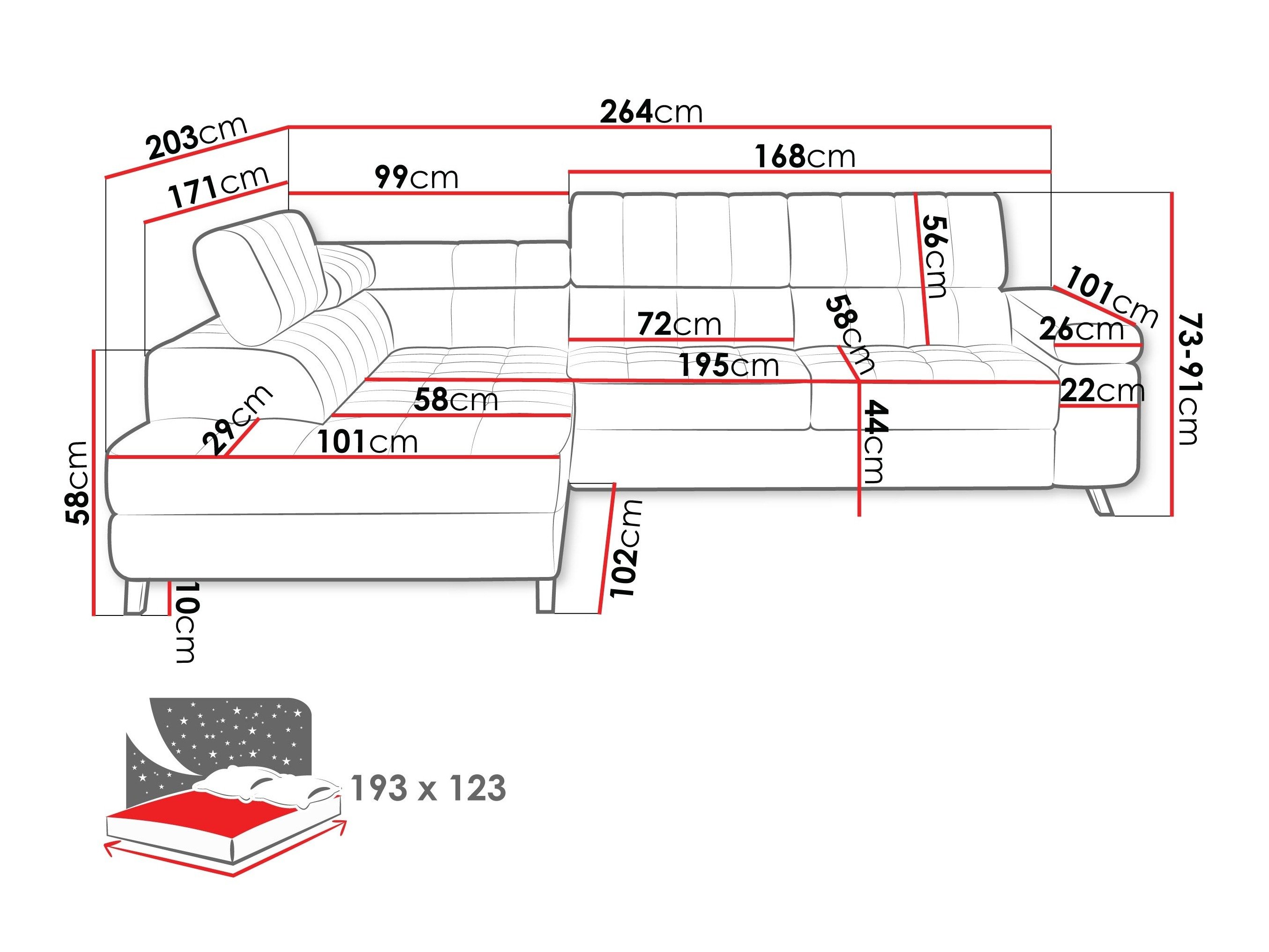 Canapé d'angle Comfivo Agnus (Zoya 04)