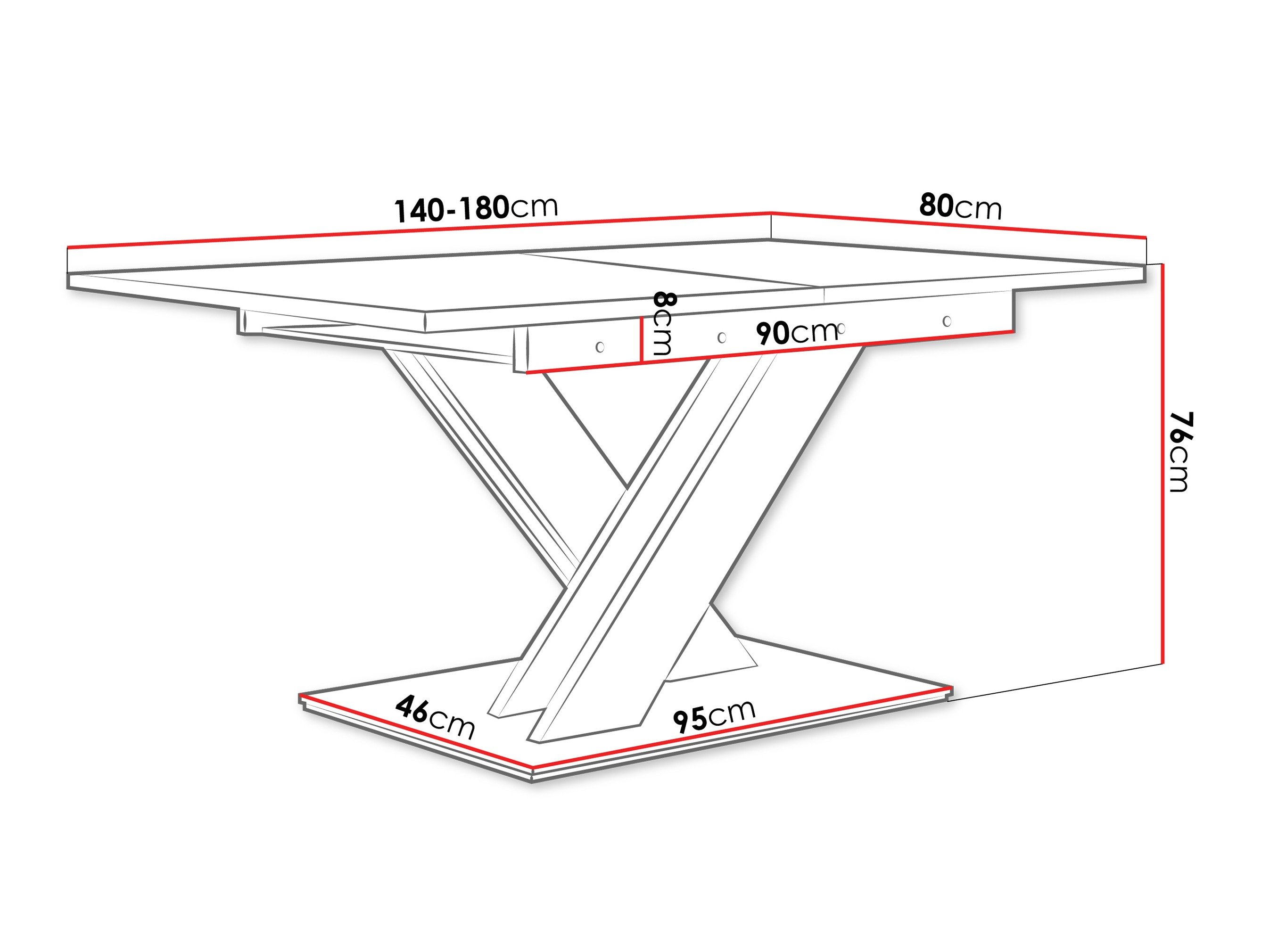 Table Decium (Marbre blanc + Blanc)
