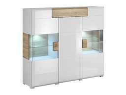 Buffet Torsone 100 (Blanc + Blanc brillant + Chêne de san remo)