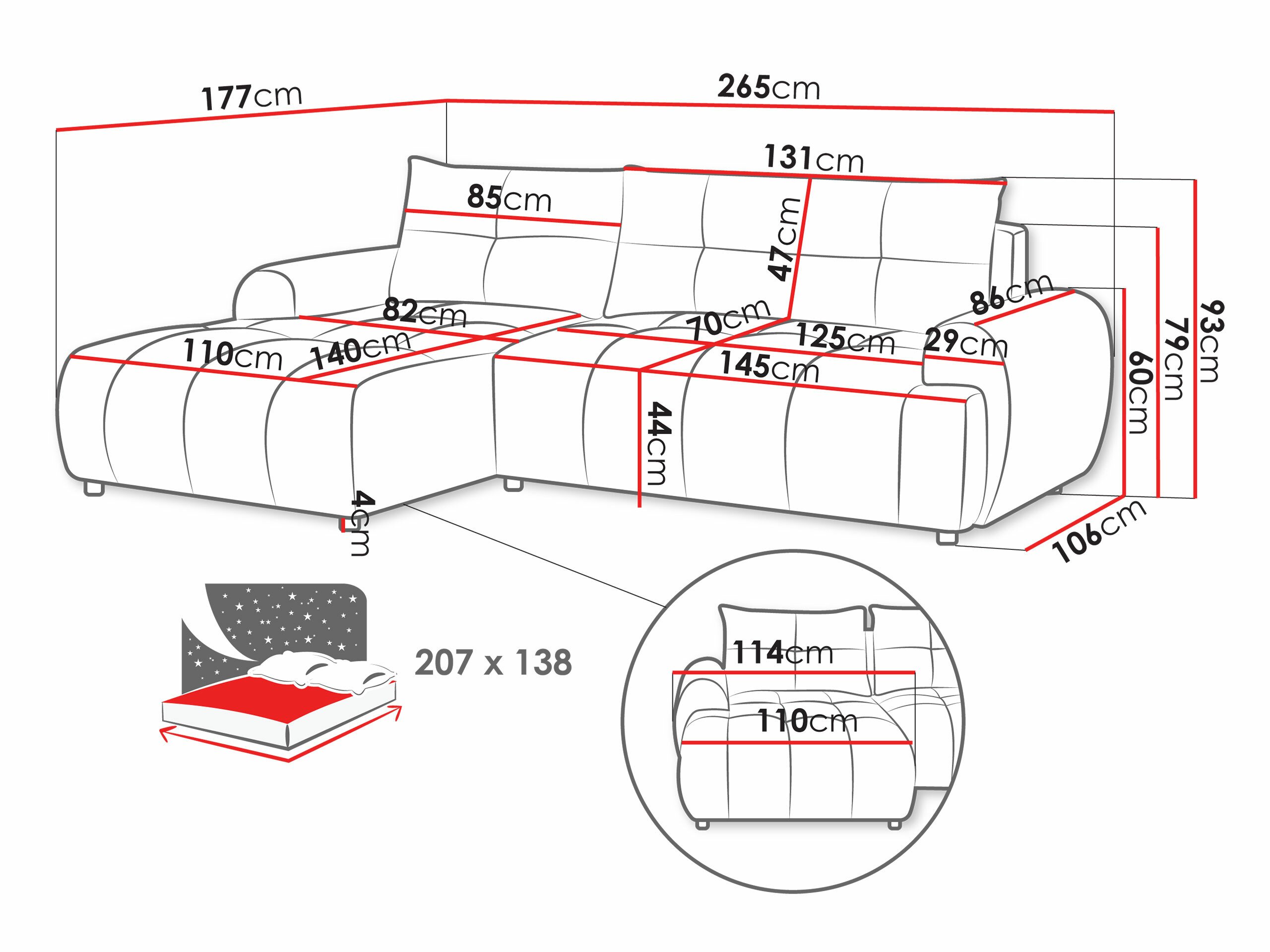 Canapé d'angle TrendyNest Corvella (Velo 636)