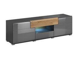 Meuble TV Torsone 101 (Anthracite + Gloss anthracite + Grandson chêne)