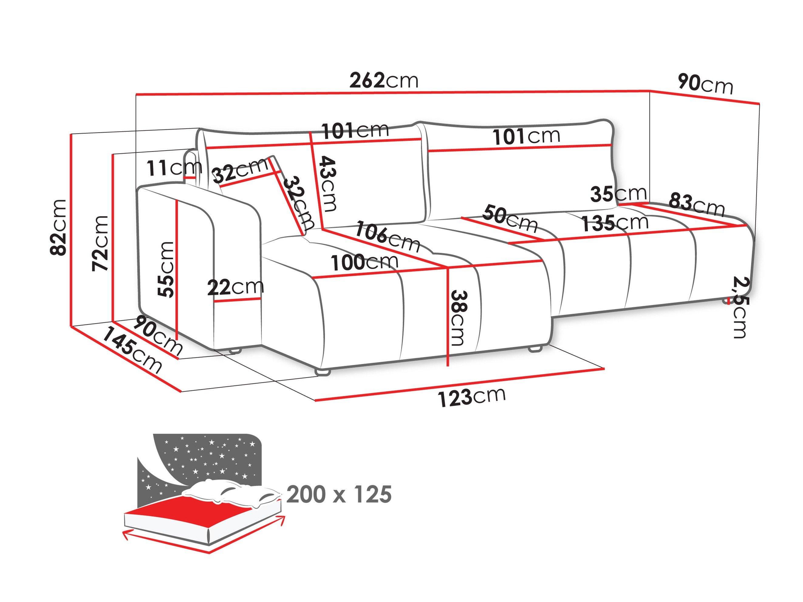 Canapé d'angle Comfivo 471 (Coral 15)