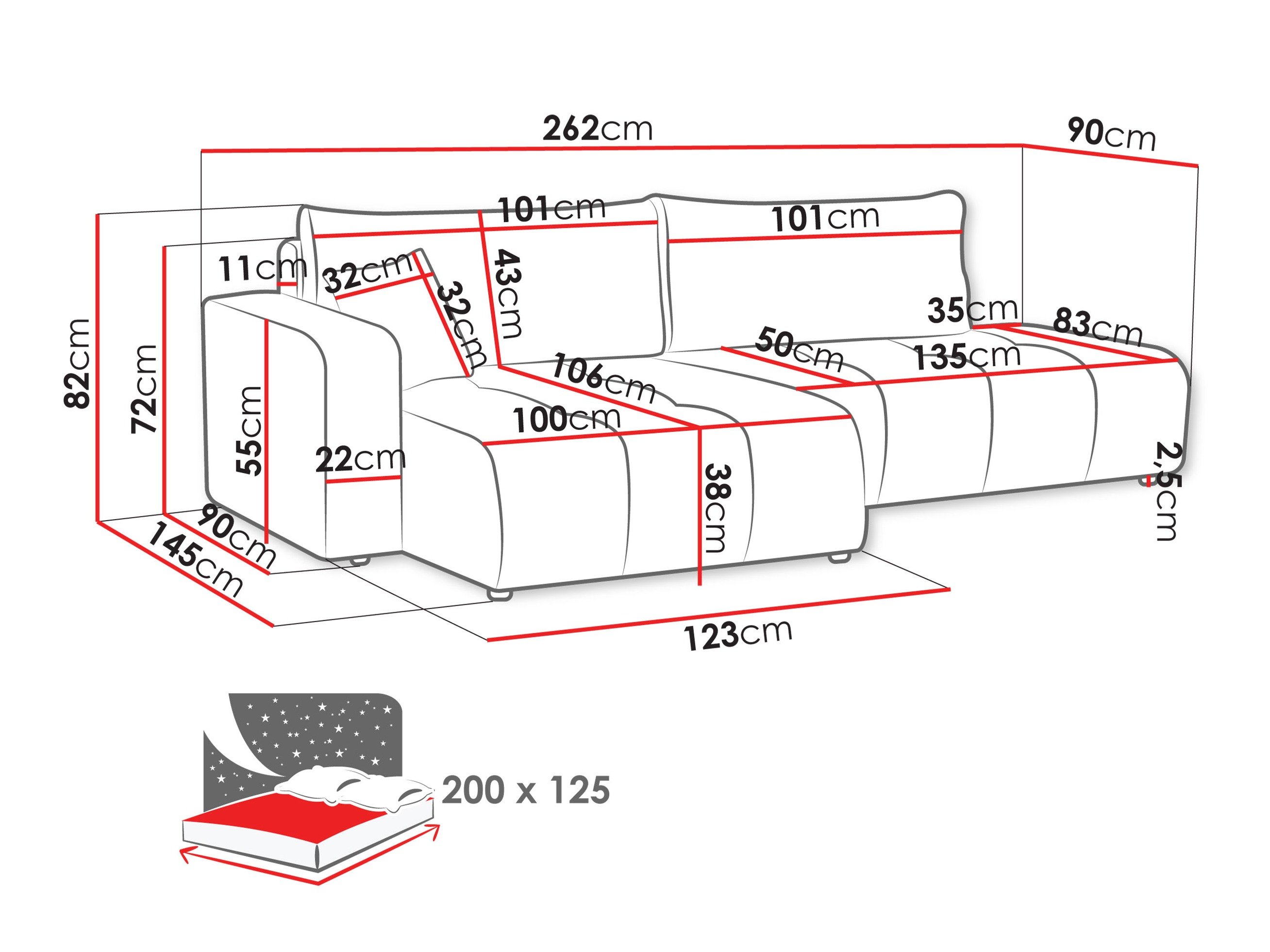 Canapé d'angle Comfivo 471 (Coral 75)