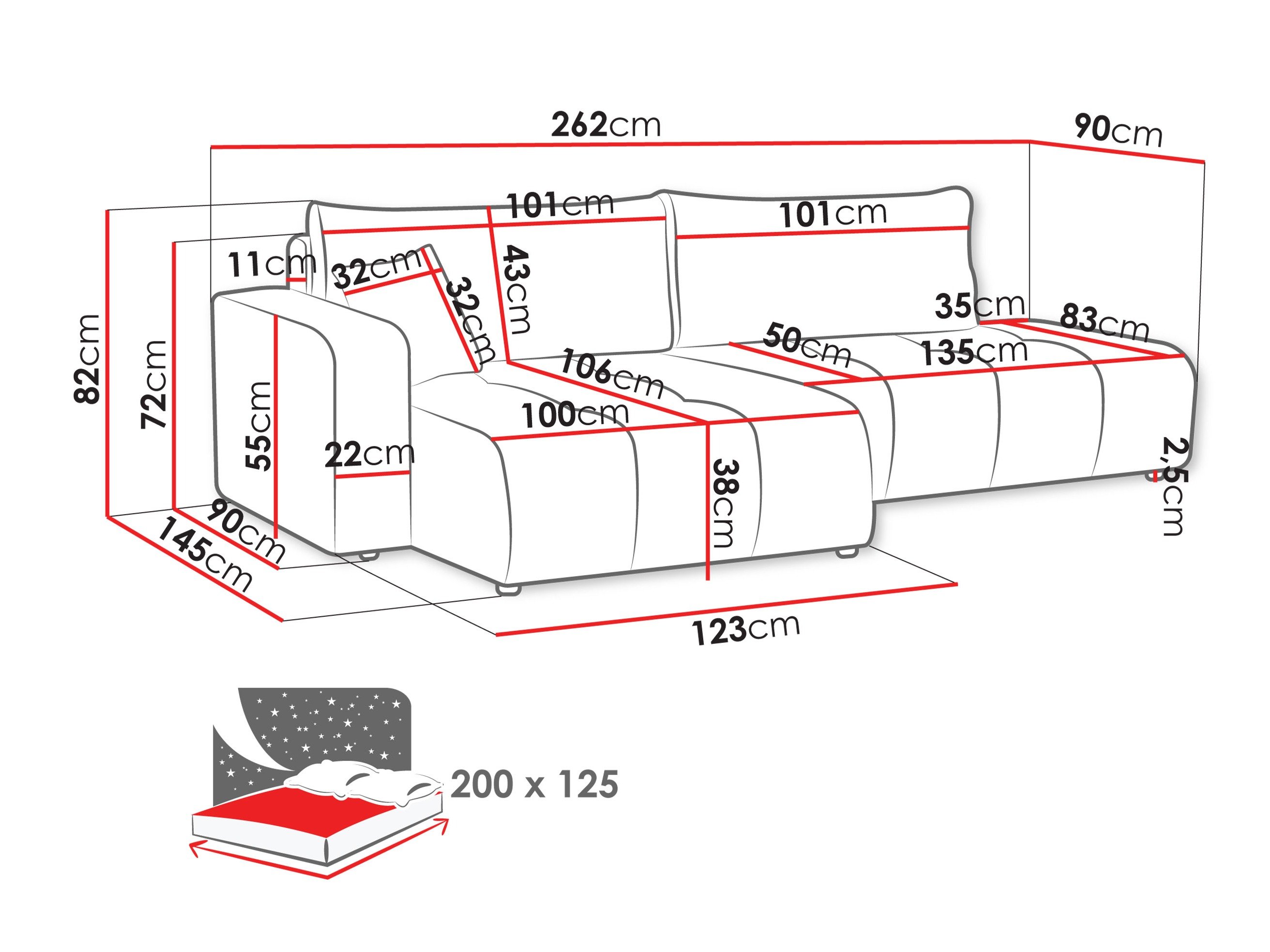 Canapé d'angle Comfivo Laurus III (Coral 65)