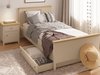 Table de chevet Romelbo 138 (Beige + Chêne)