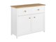 Commode Romelbo 150 (Blanc + Chêne)