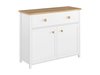 Commode Romelbo 150 (Blanc + Chêne)