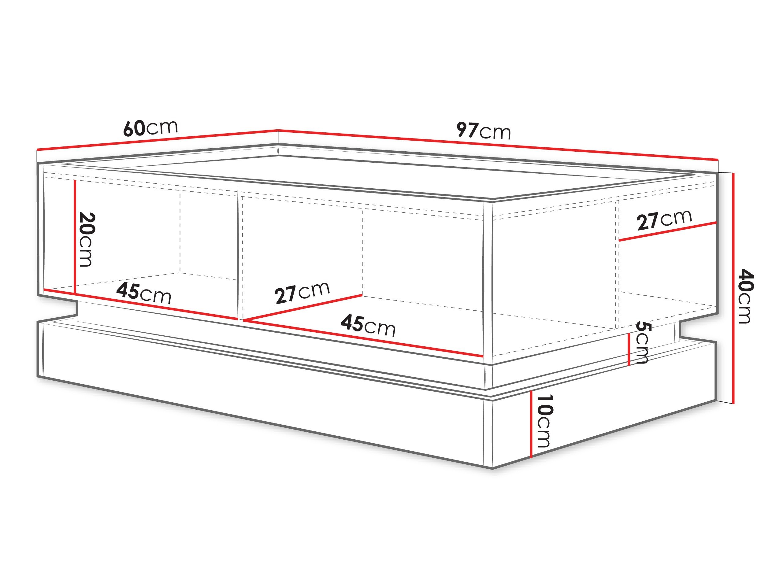 Table basse Comfivo Dalvenu 103 (Brun clair + Chêne)
