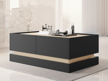 Table basse Comfivo Tilia (Noir + Chêne)