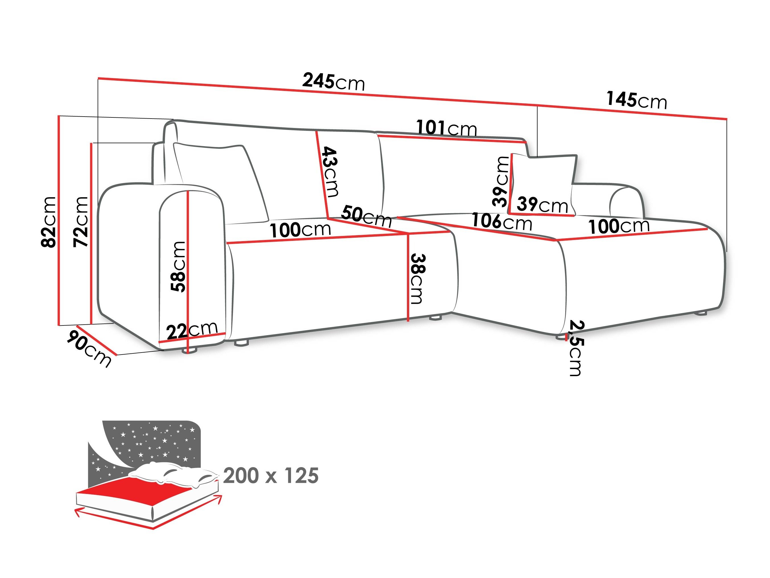 Canapé d'angle Luxum (Taro 11)