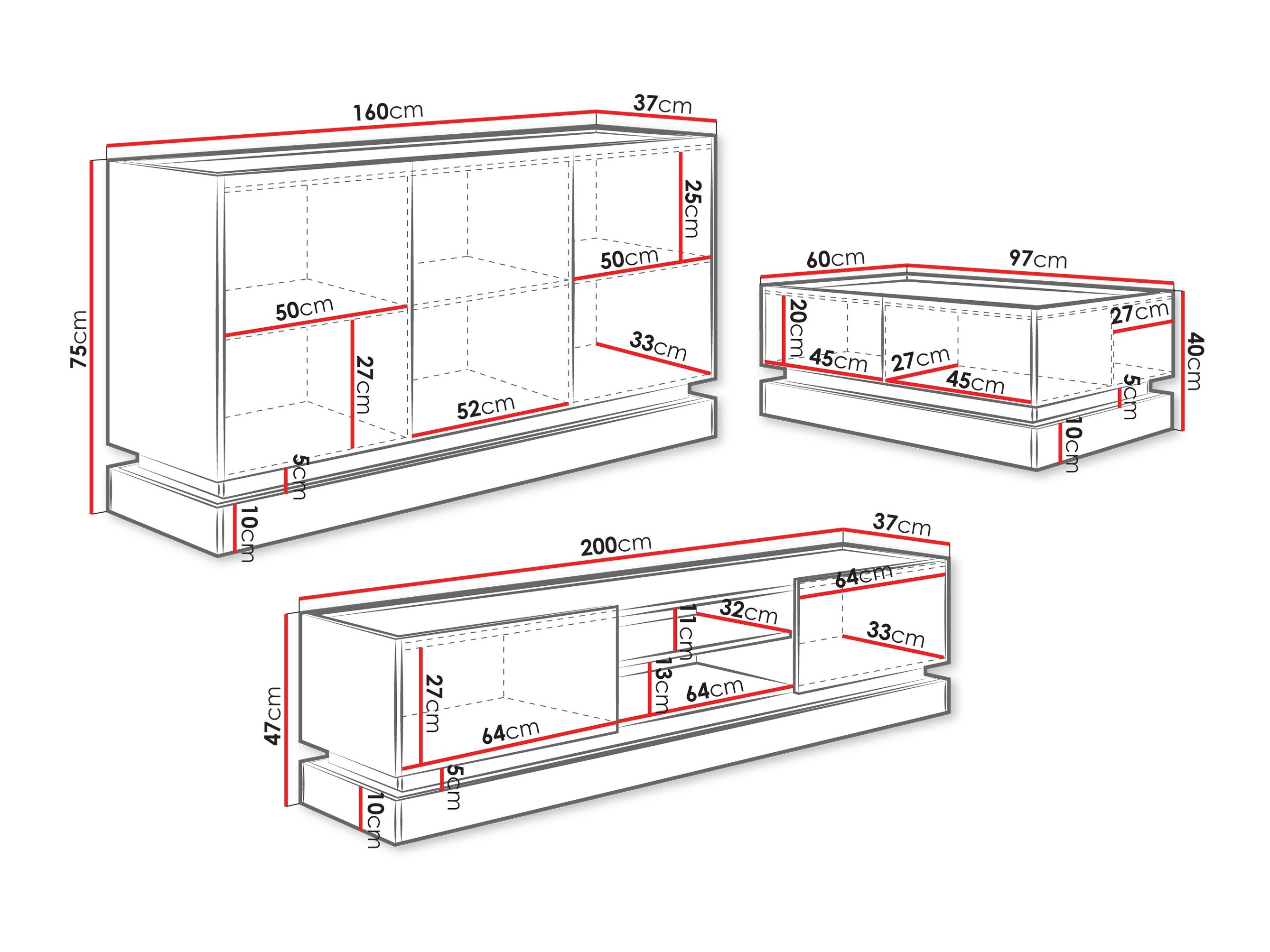 Ensemble de salon Comfivo Dalvenu 104 (Noir + Chêne)