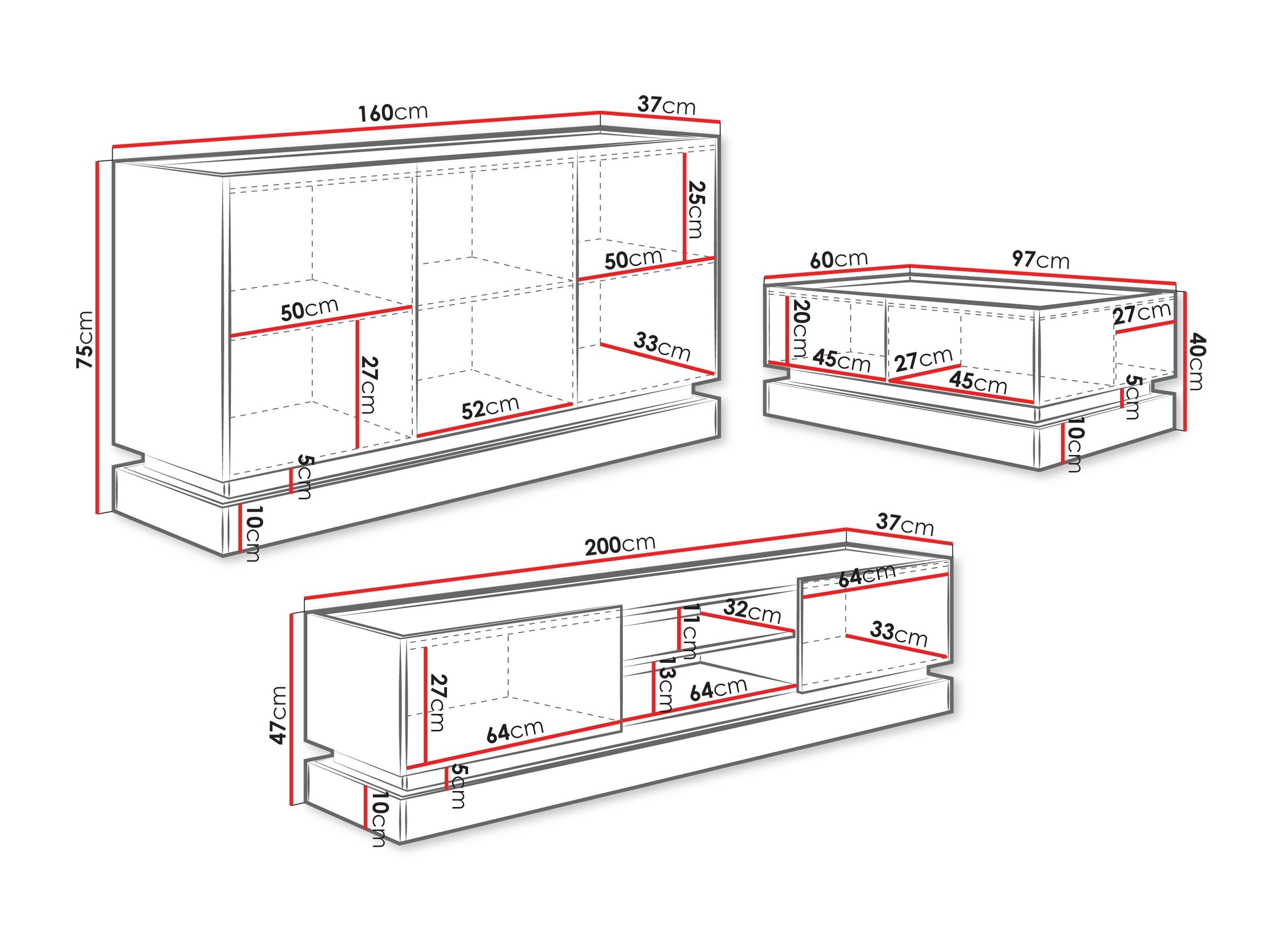 Ensemble de salon Comfivo Tilia (Cachemire + Chêne)