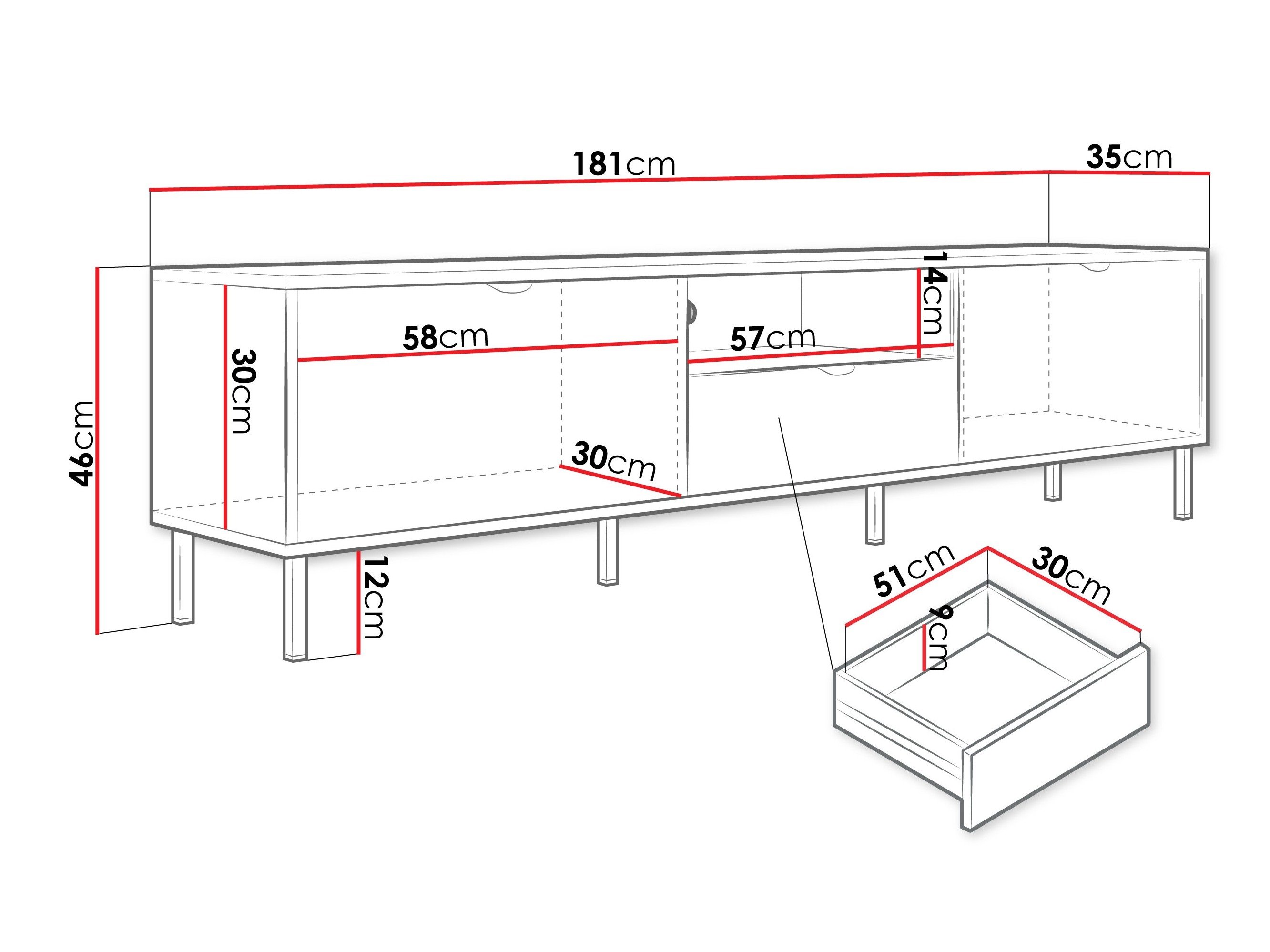 Meuble TV Comfivo Elblare